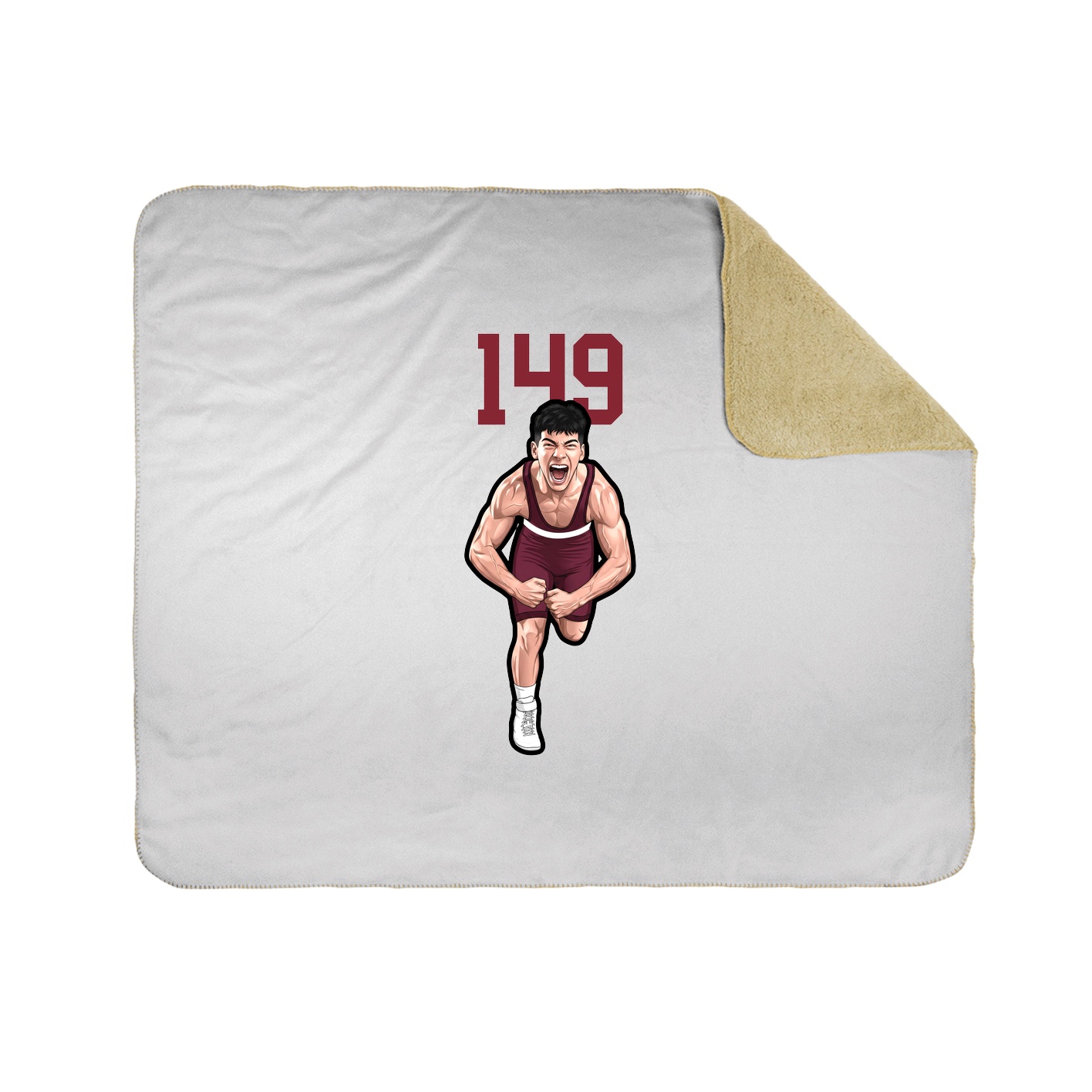 Throw Blanket — Number Top in White