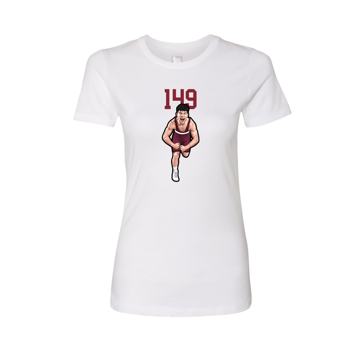 Fitted Women's Tee — Number Top in White