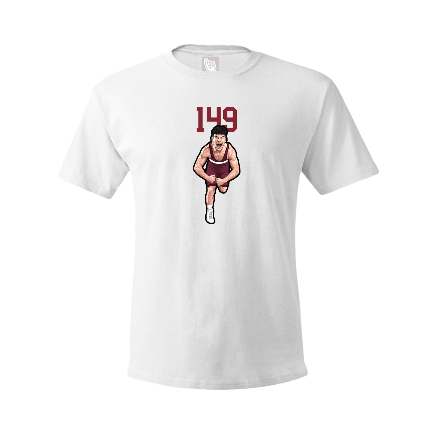 Youth Tee — Number Top in White