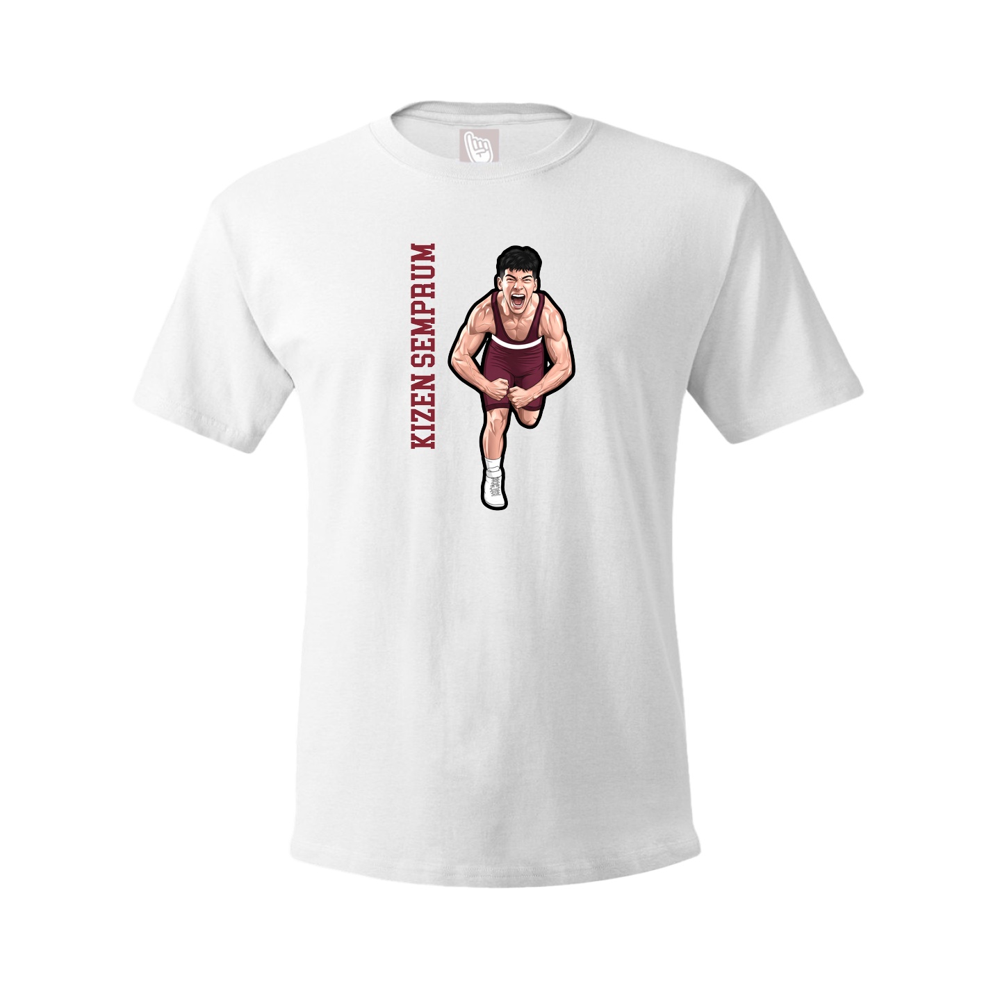 Tee — Name Vertical in White