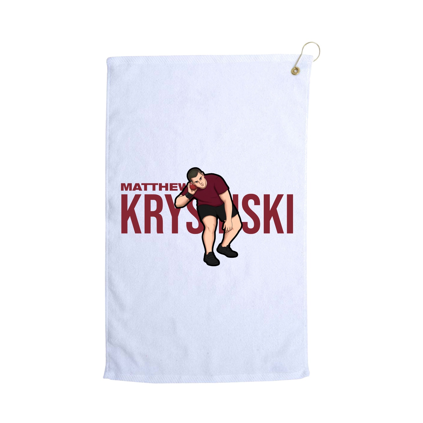 Golf Towel — Player Name in White