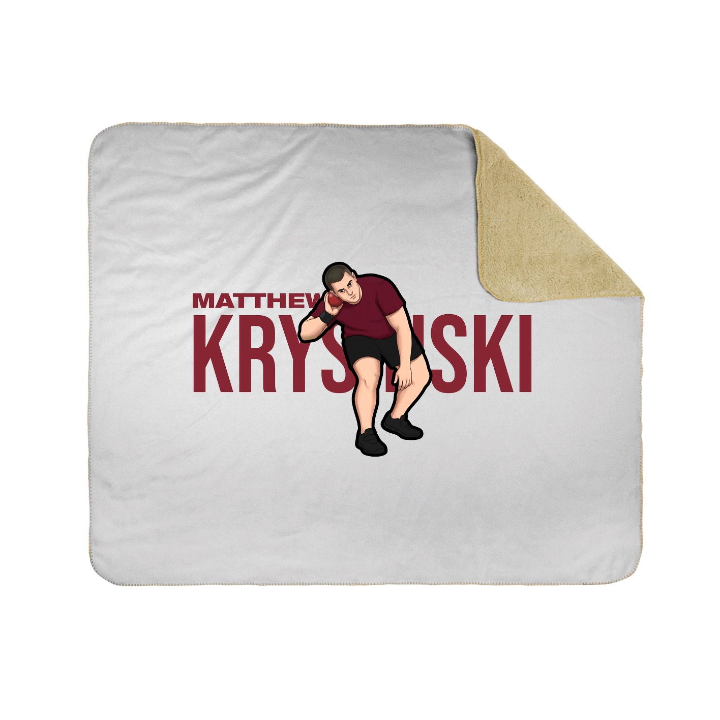 Throw Blanket — Player Name in White
