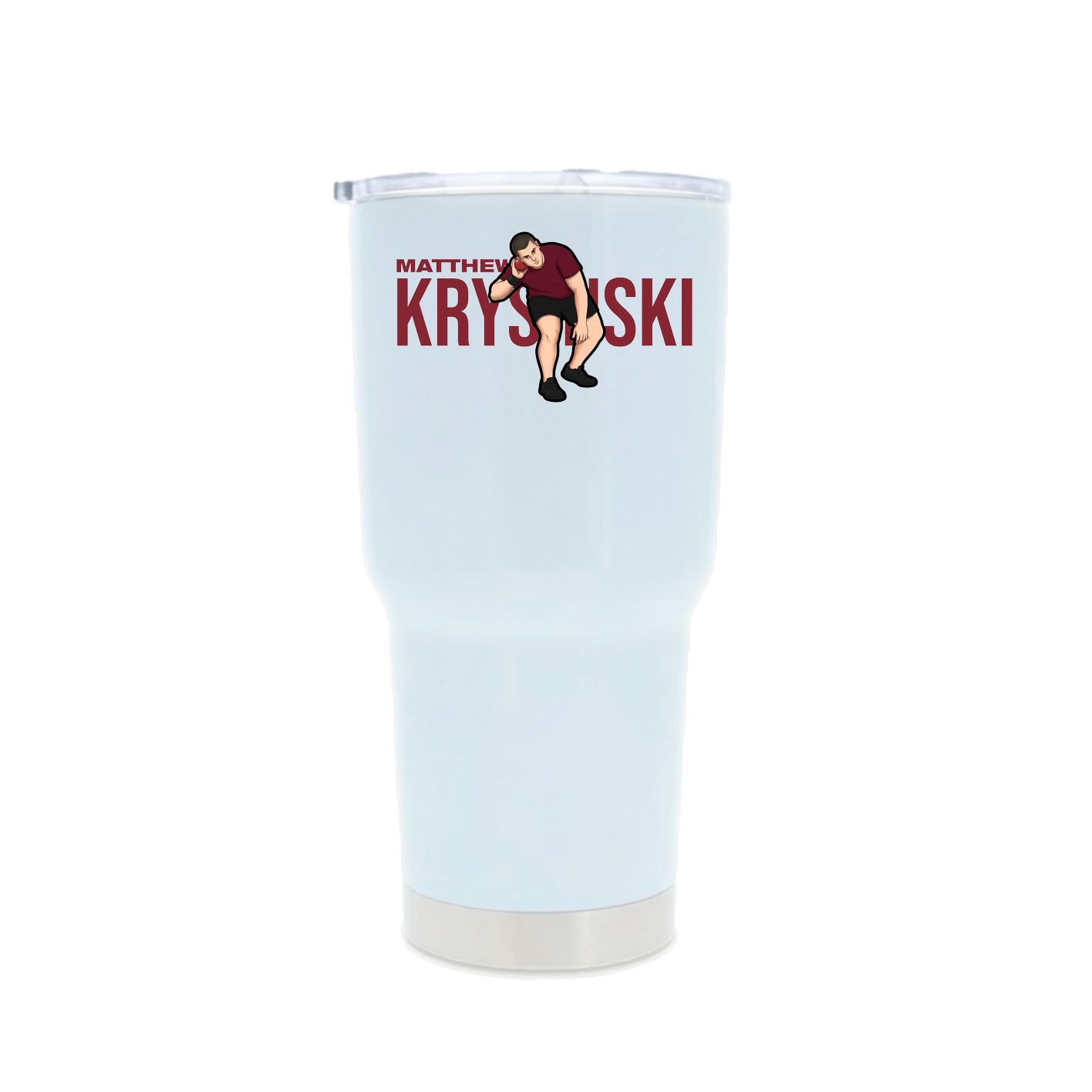30oz Stainless Steel Tumbler — Player Name in White