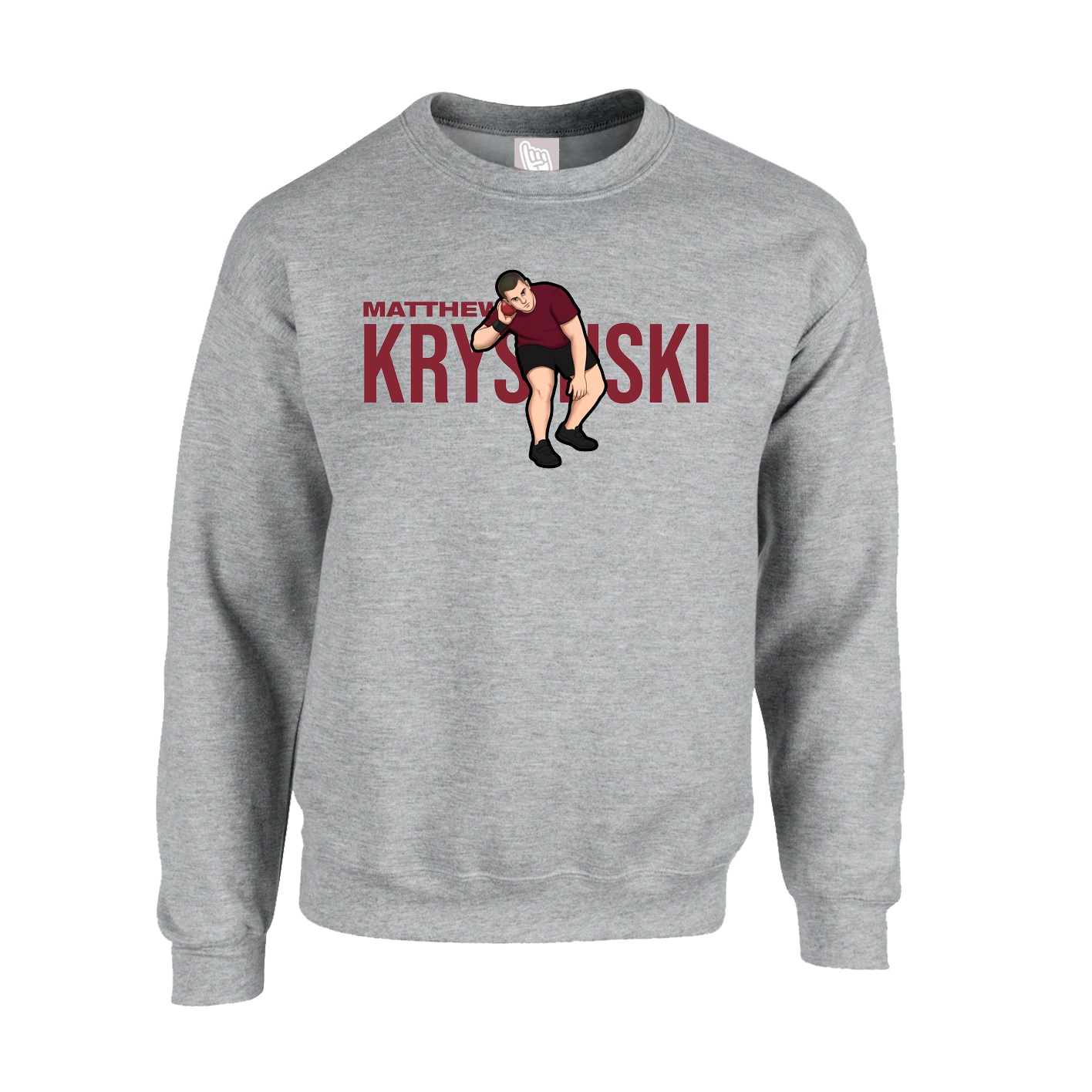 Fleece Crew — Player Name in Grey