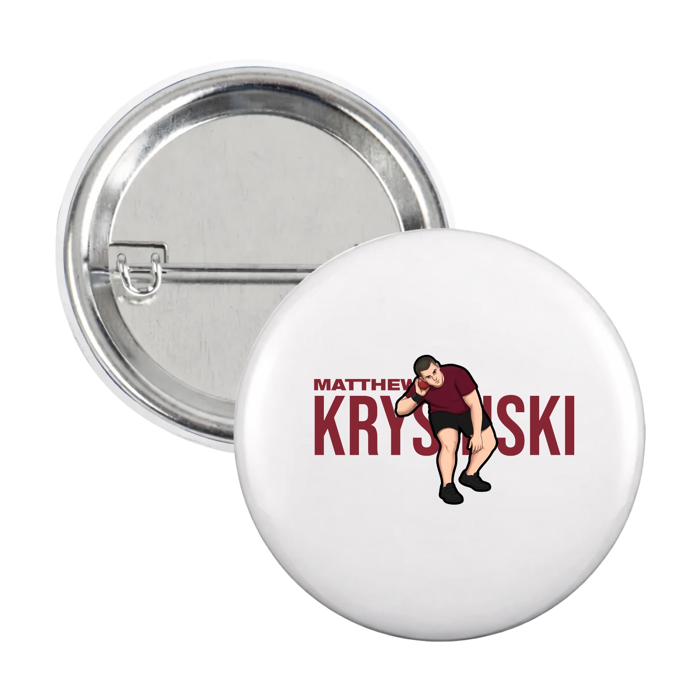 Game Day Button — Player Name in White
