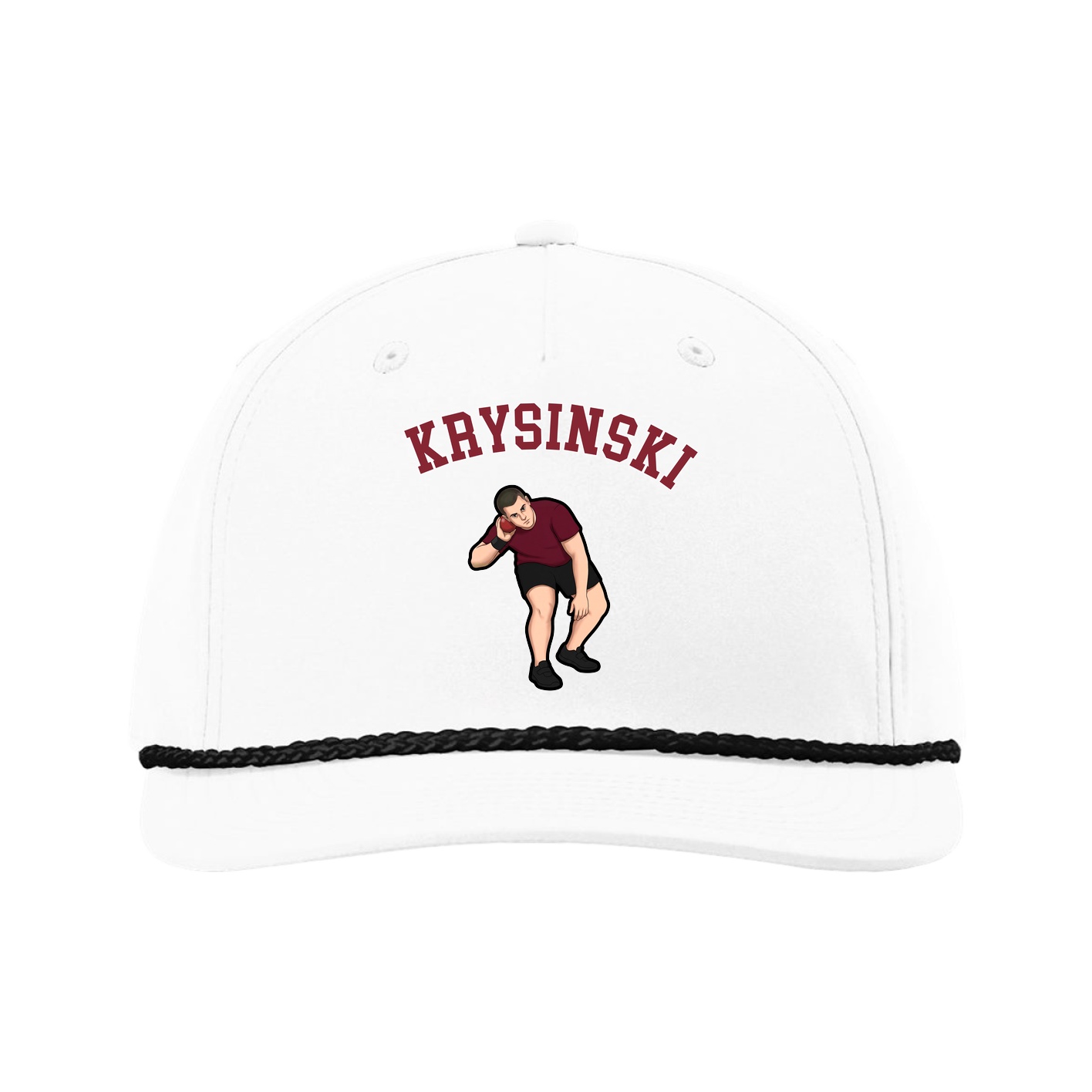 Five-Panel Classic Rope Cap — Shirsey Arch in White