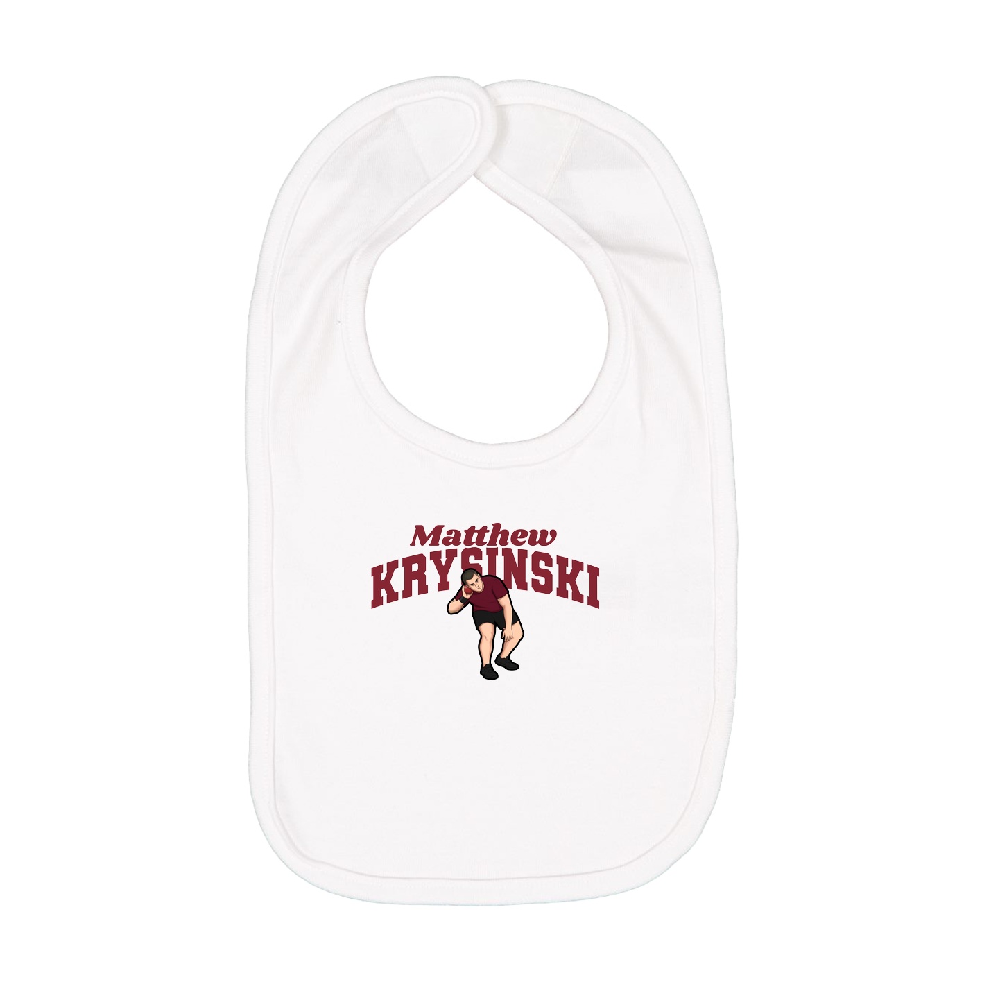 Infant Bib — Signature Arch in White