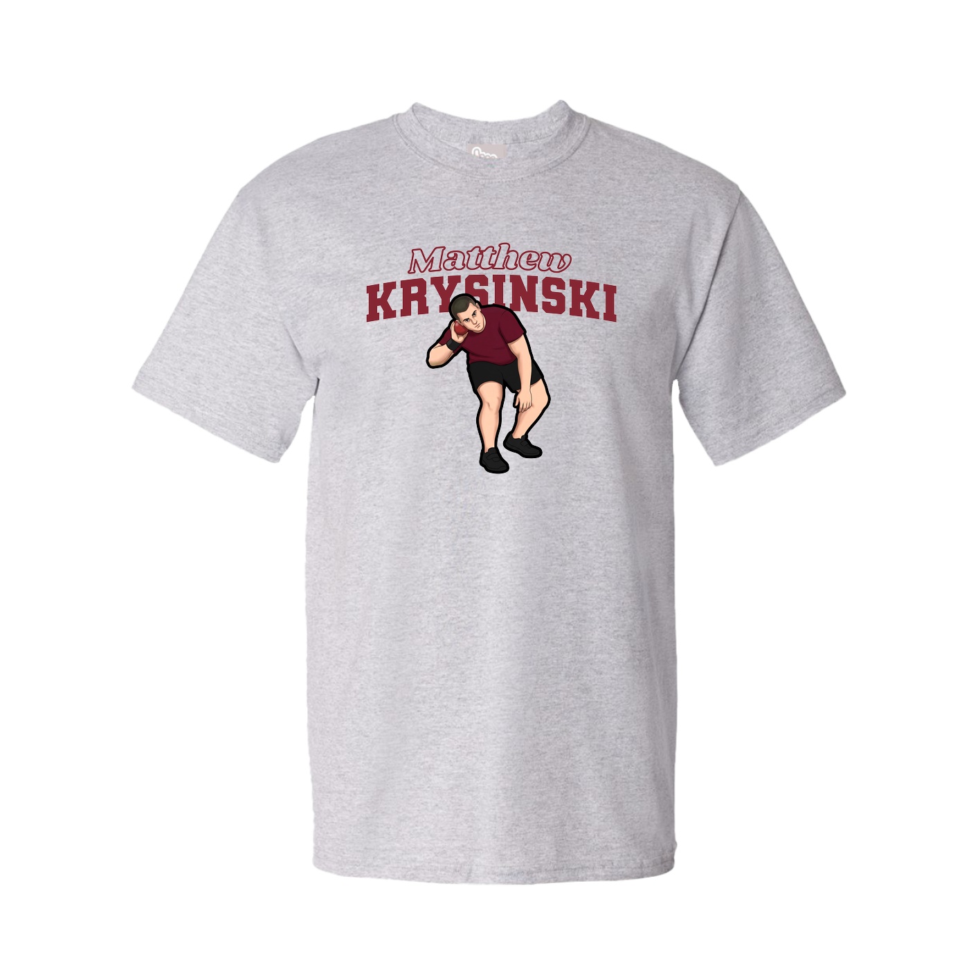 Youth Tee — Name Arch in Grey