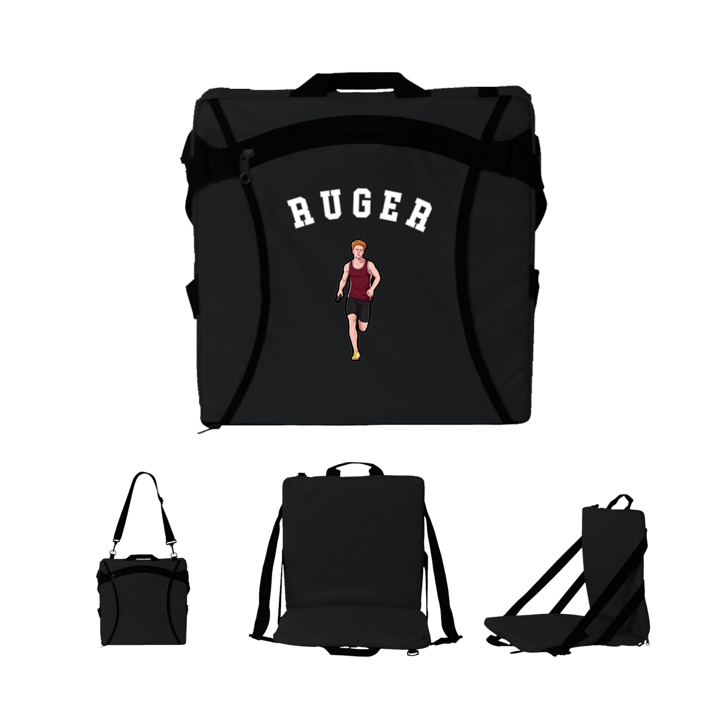 Folding Stadium Seat — Shirsey Arch in Black