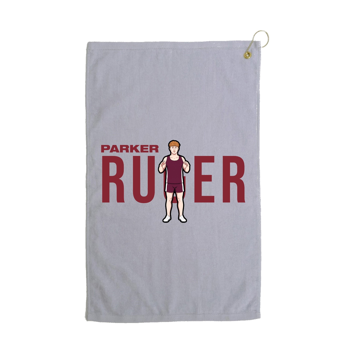 Golf Towel — Player Name in Grey
