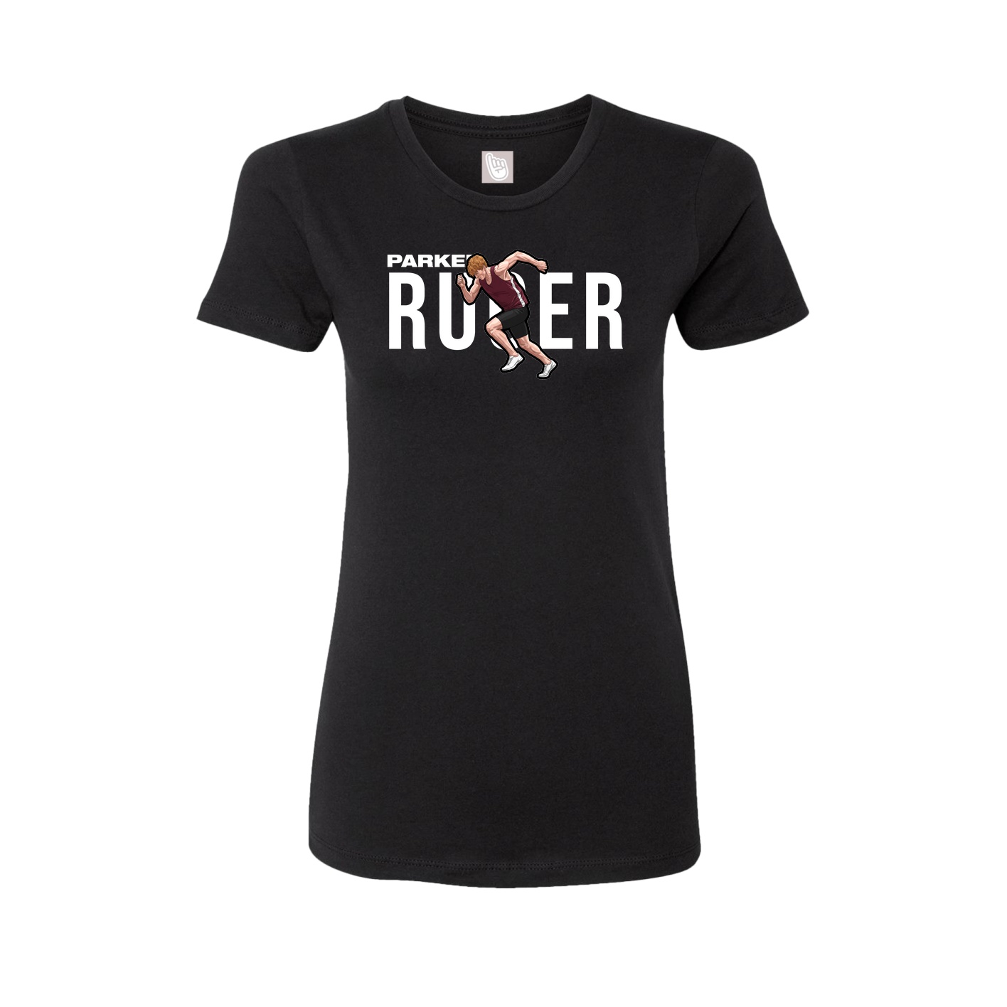 Fitted Women's Tee — Player Name in Black