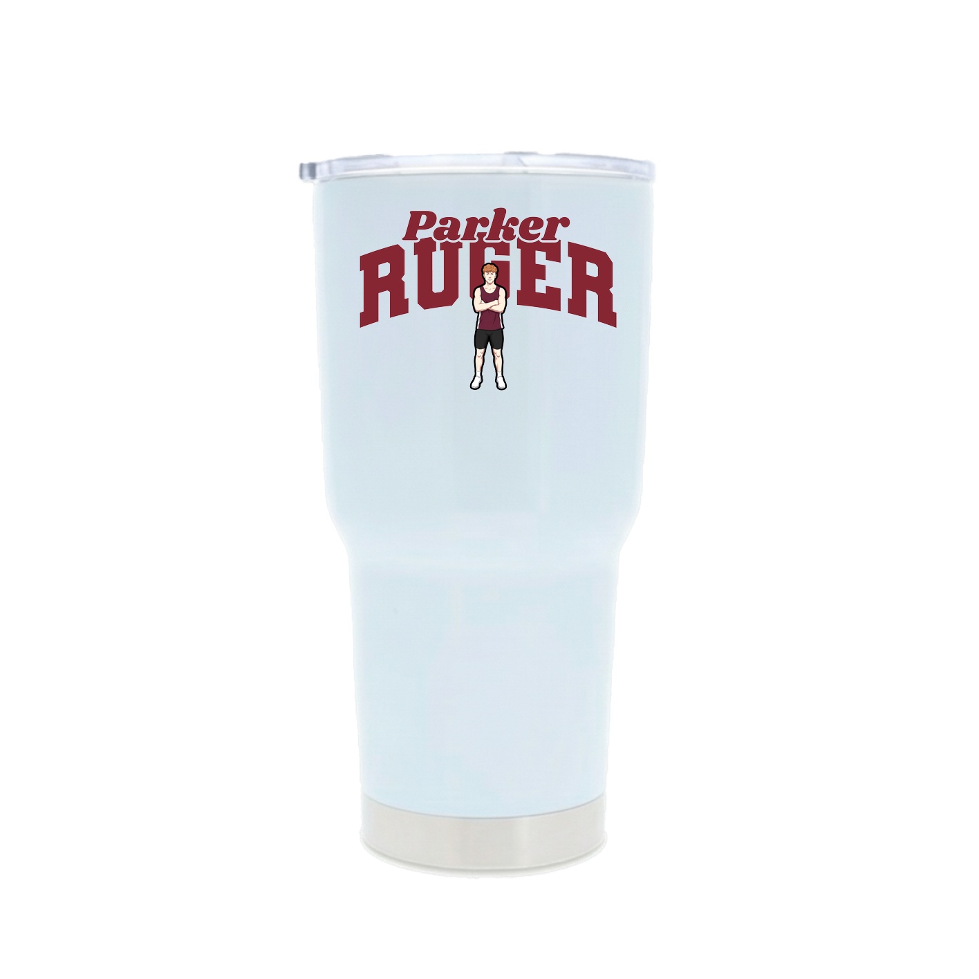 30oz Stainless Steel Tumbler — Signature Arch in White