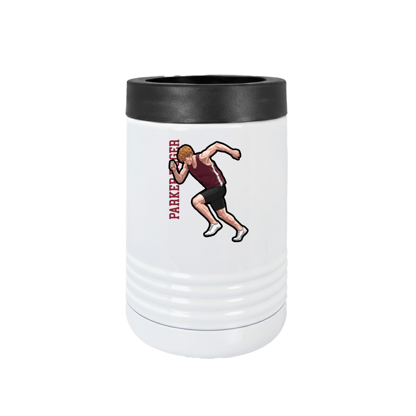 Beverage Holder — Name Vertical in White