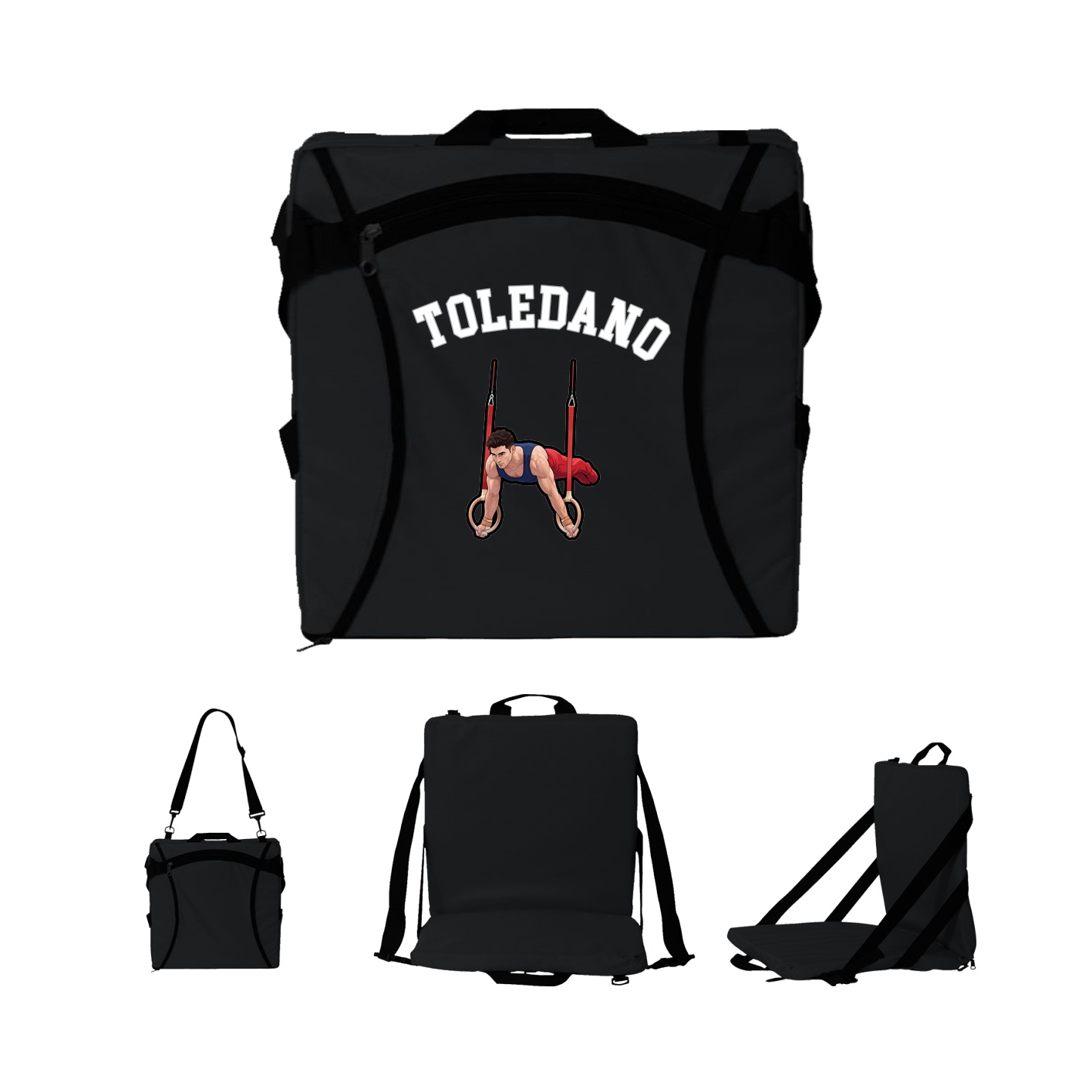 Folding Stadium Seat — Shirsey Arch in Black