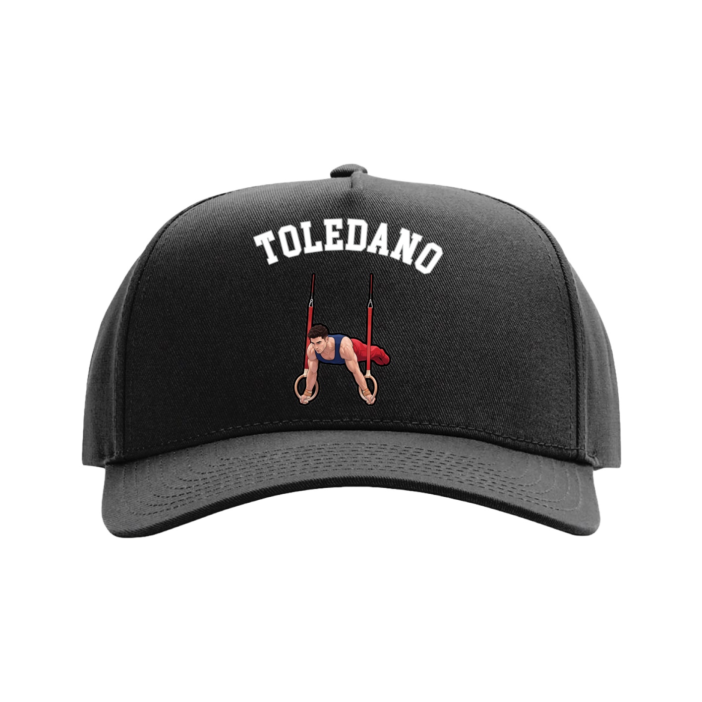 Full Fabric Five-Panel Champ Cap — Shirsey Arch in Black