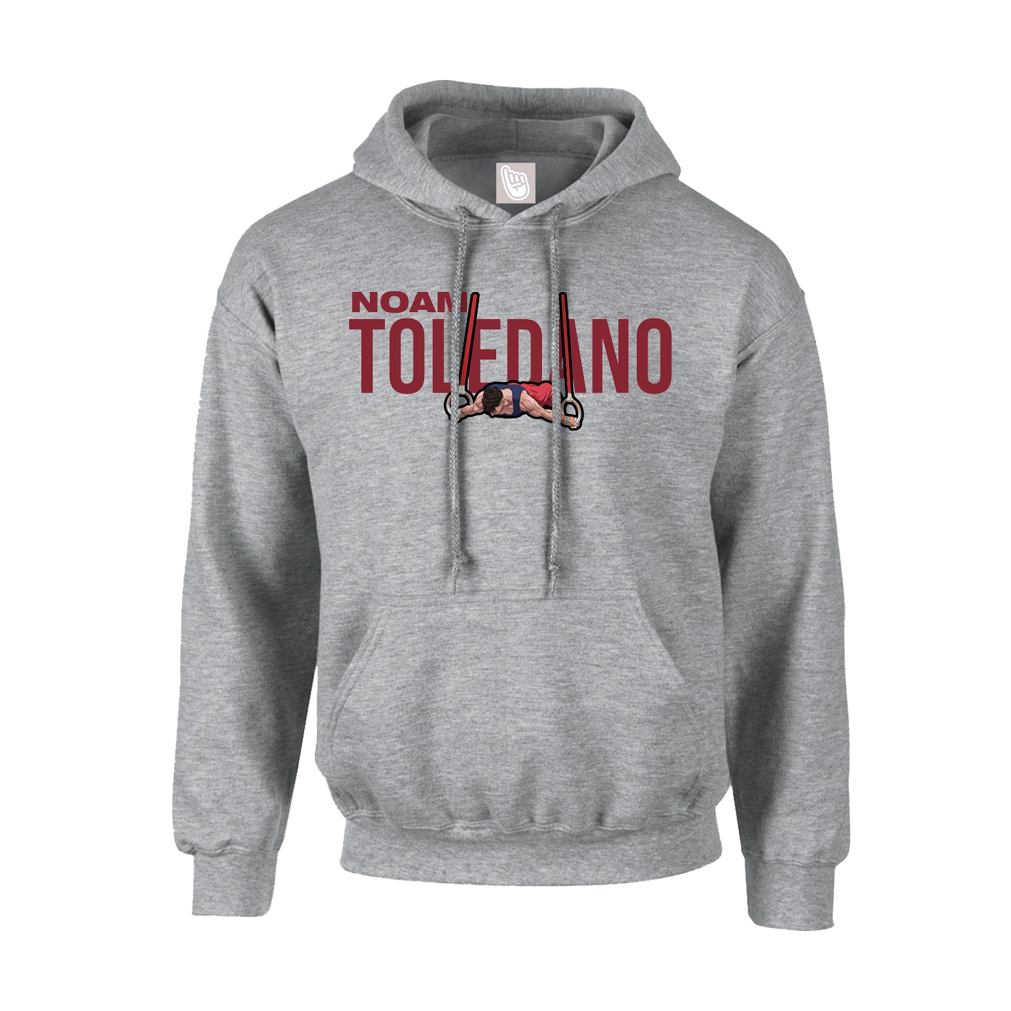 Youth Hoodie — Player Name in Grey