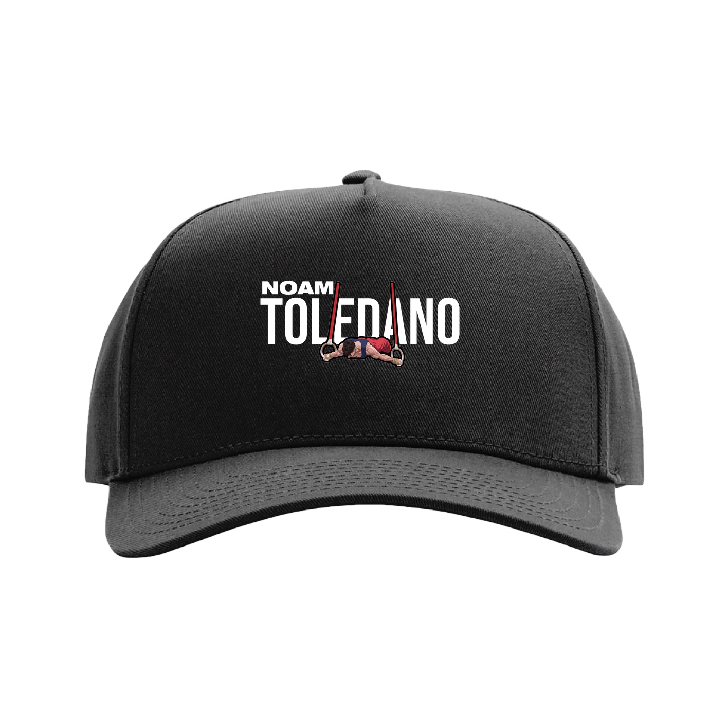 Full Fabric Five-Panel Champ Cap — Player Name in Black