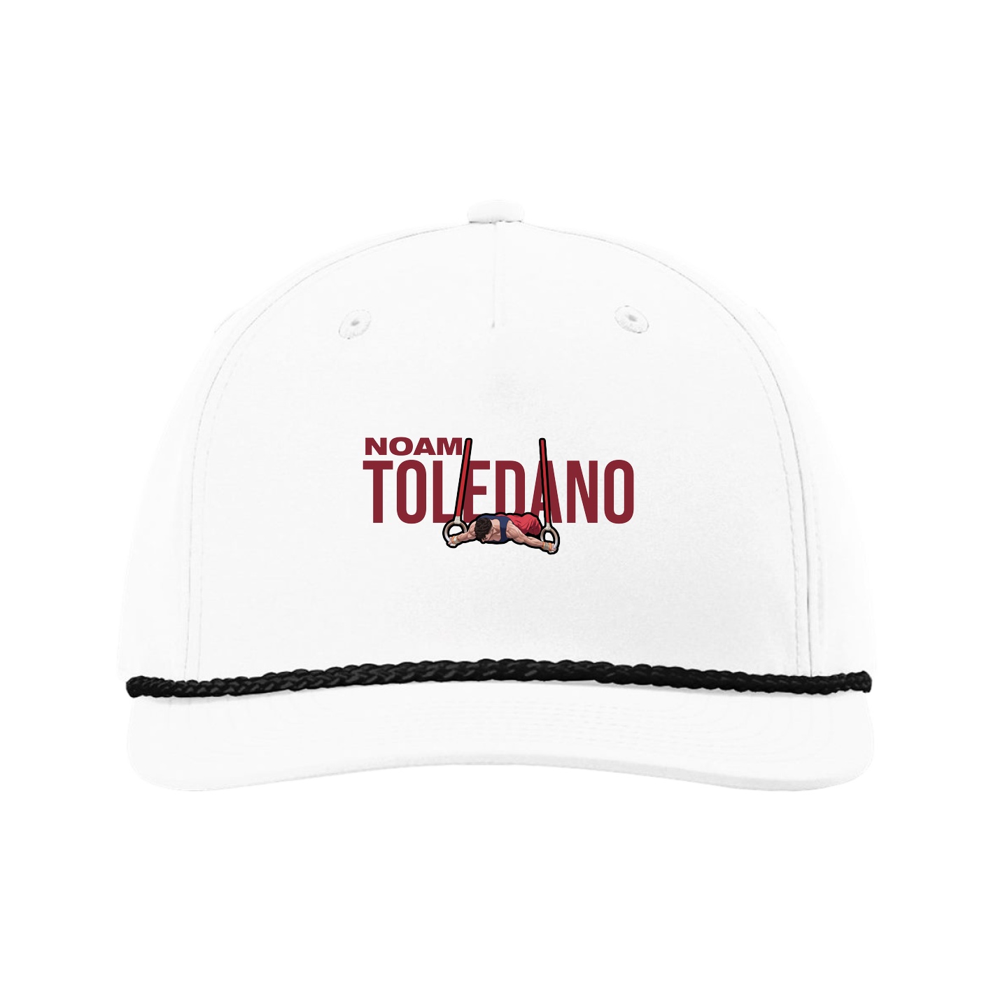 Five-Panel Classic Rope Cap — Player Name in White