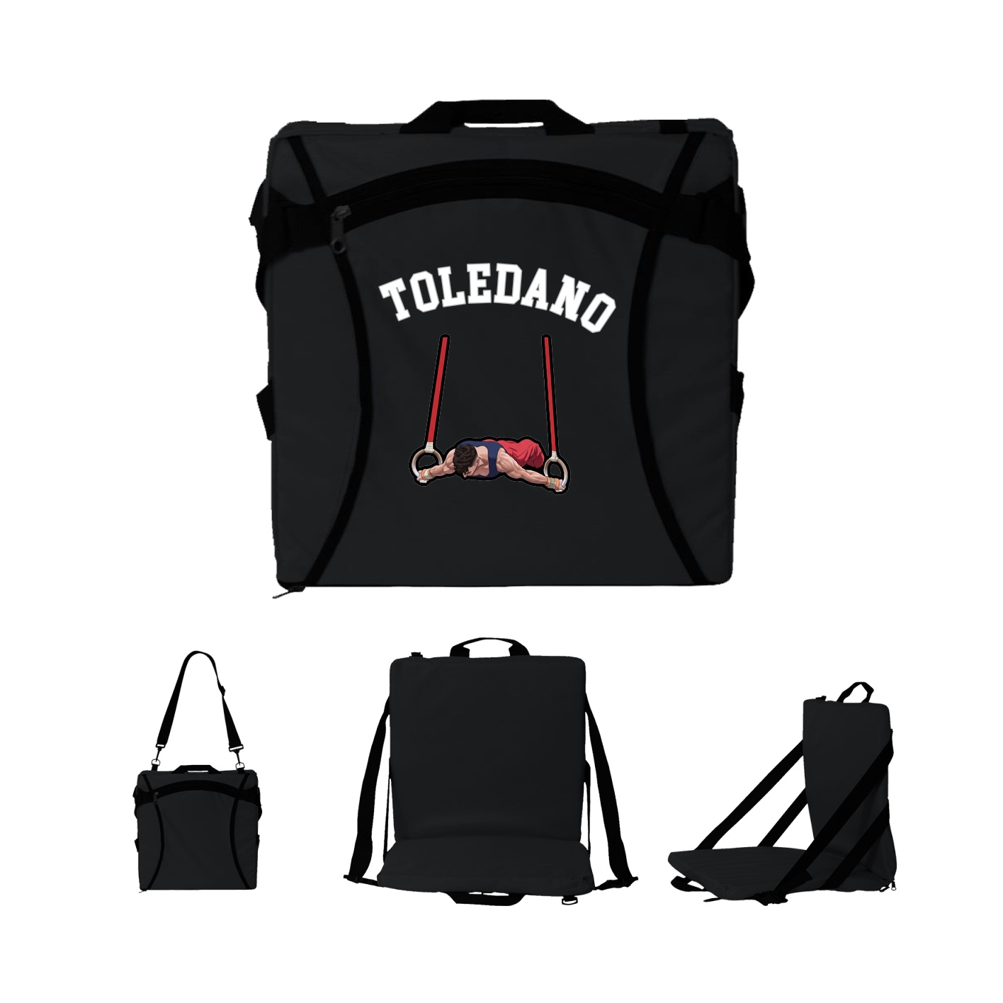 Folding Stadium Seat — Shirsey Arch in Black