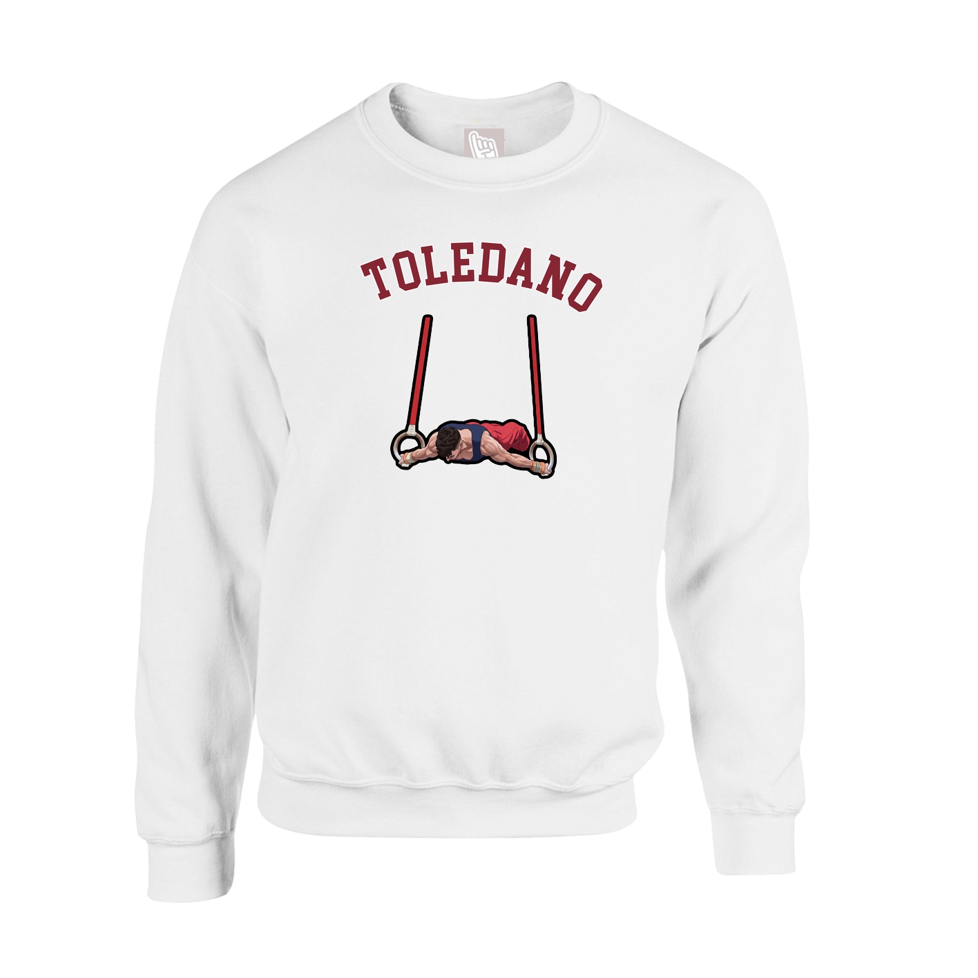 Fleece Crew — Shirsey Arch in White