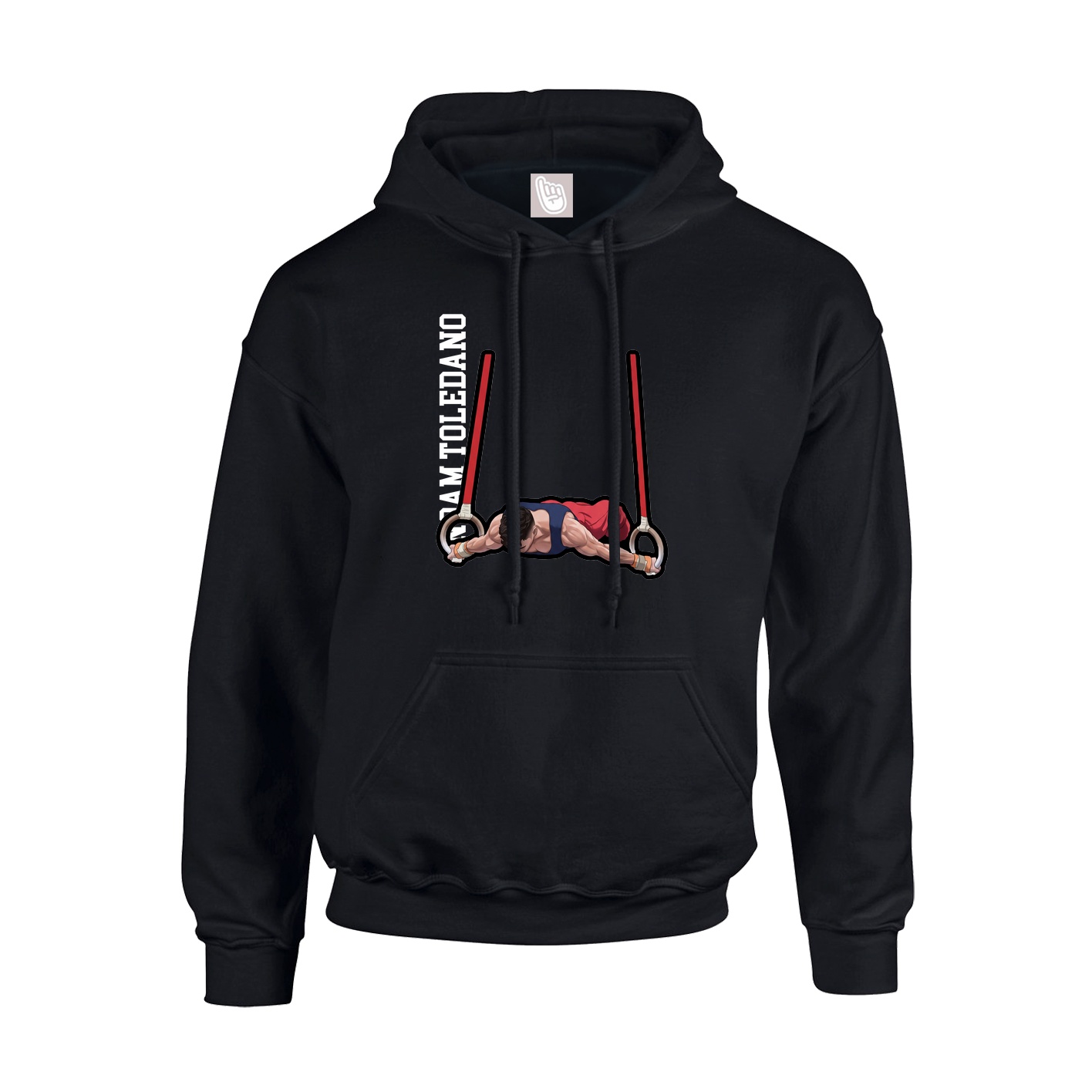 Youth Hoodie — Name Vertical in Black
