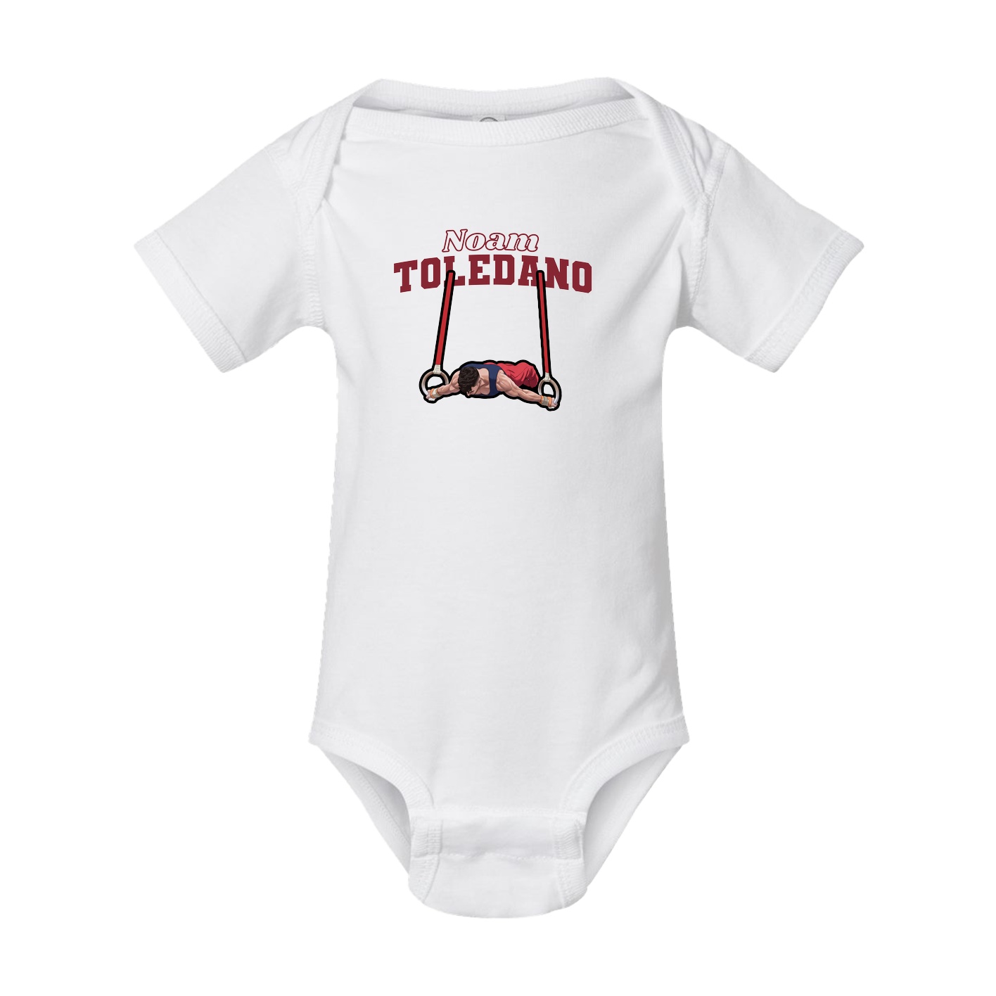Baby Onesie — Name Arch in White