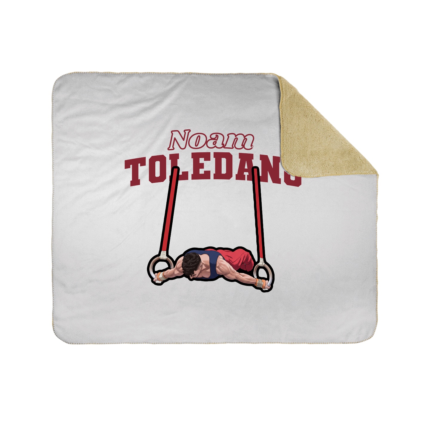 Throw Blanket — Name Arch in White