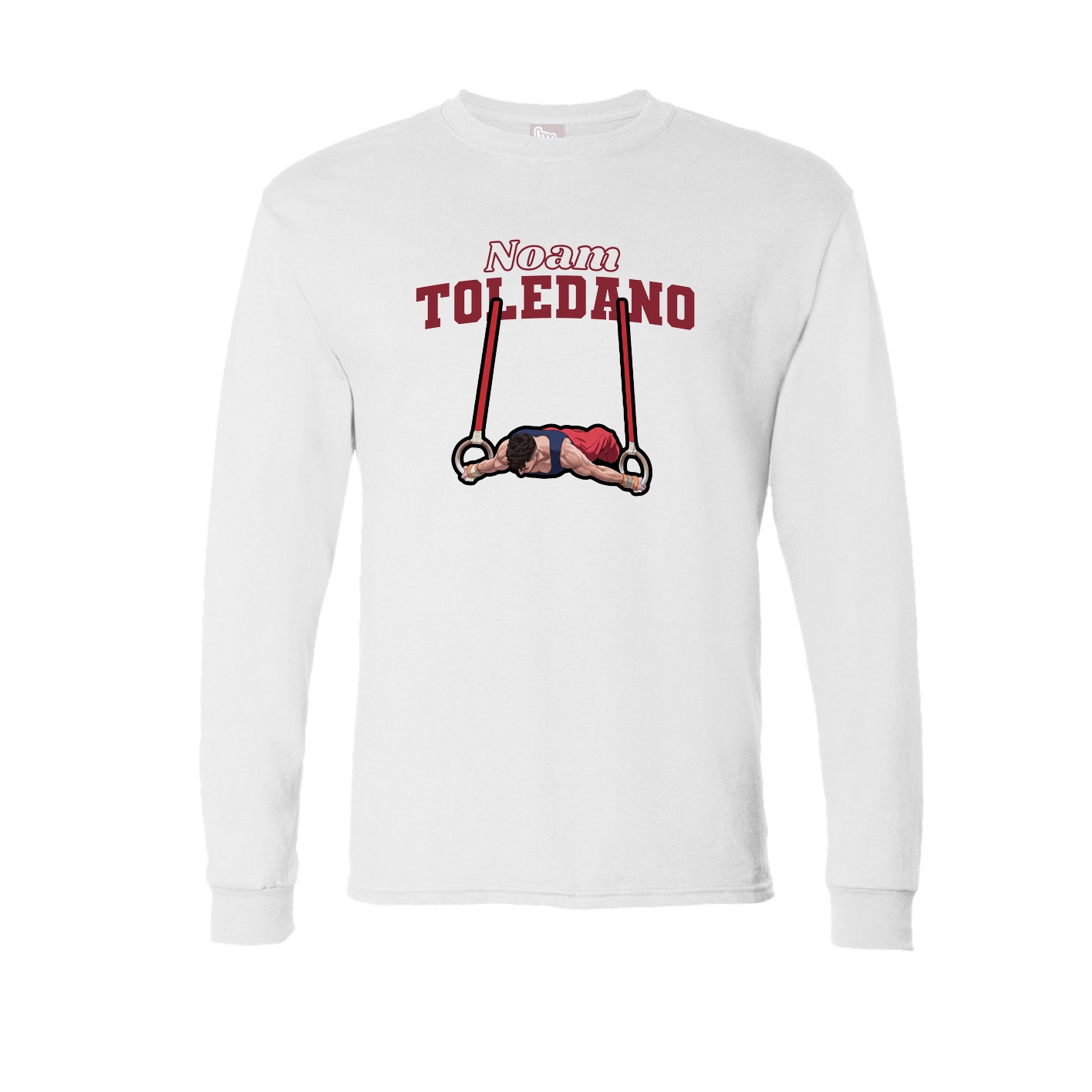 Long Sleeve Tee — Name Arch in White