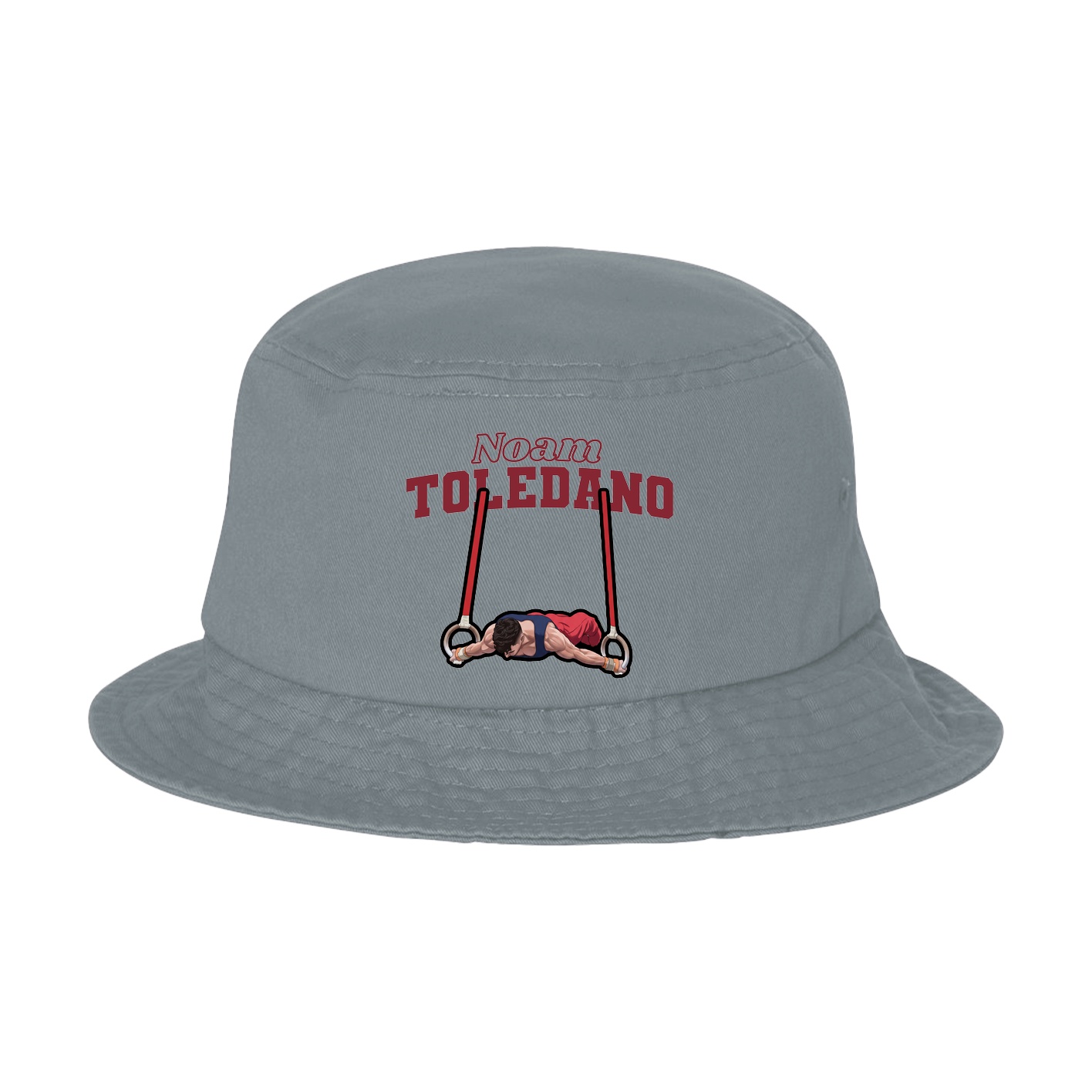 Bucket Cap — Name Arch in Grey