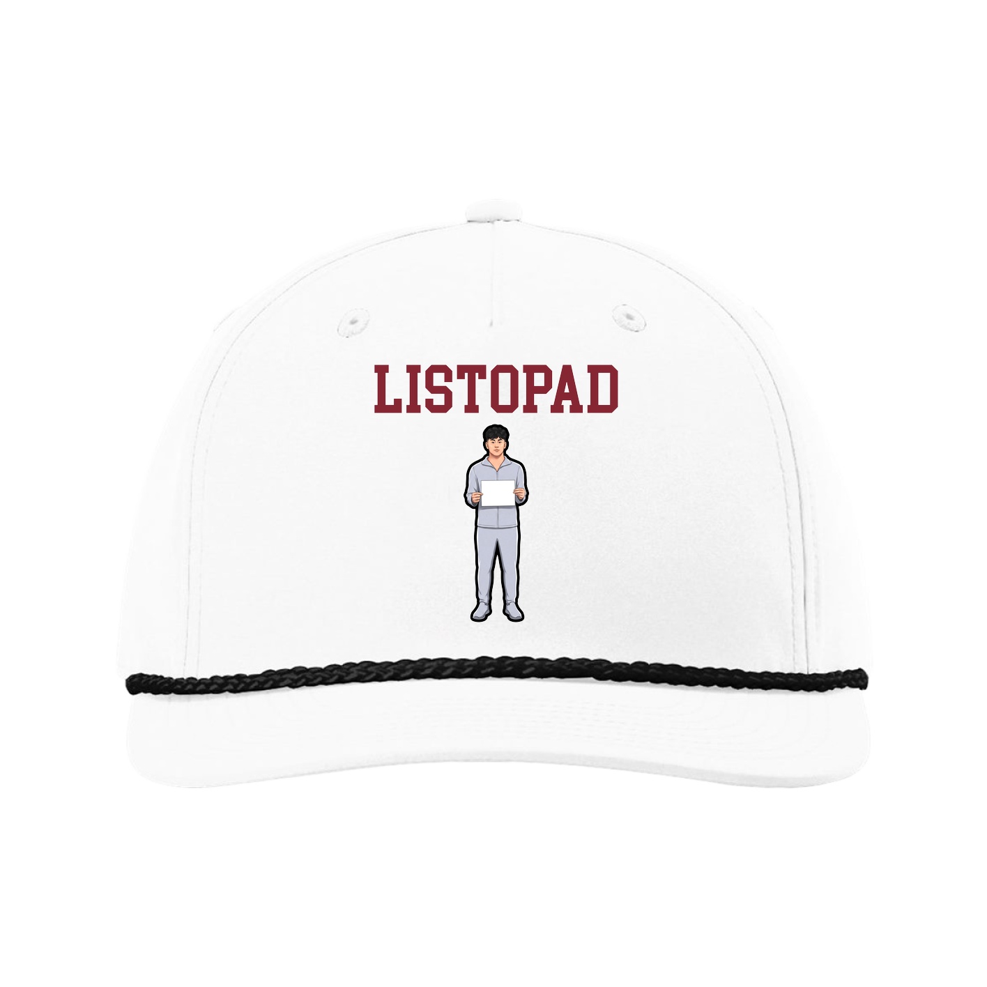 Five-Panel Classic Rope Cap — Shirsey in White