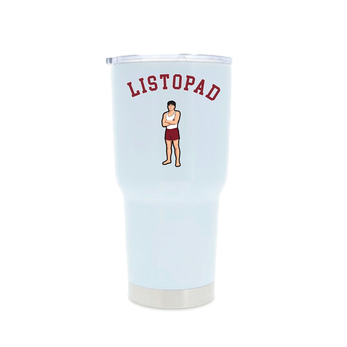 30oz Stainless Steel Tumbler — Shirsey Arch in White