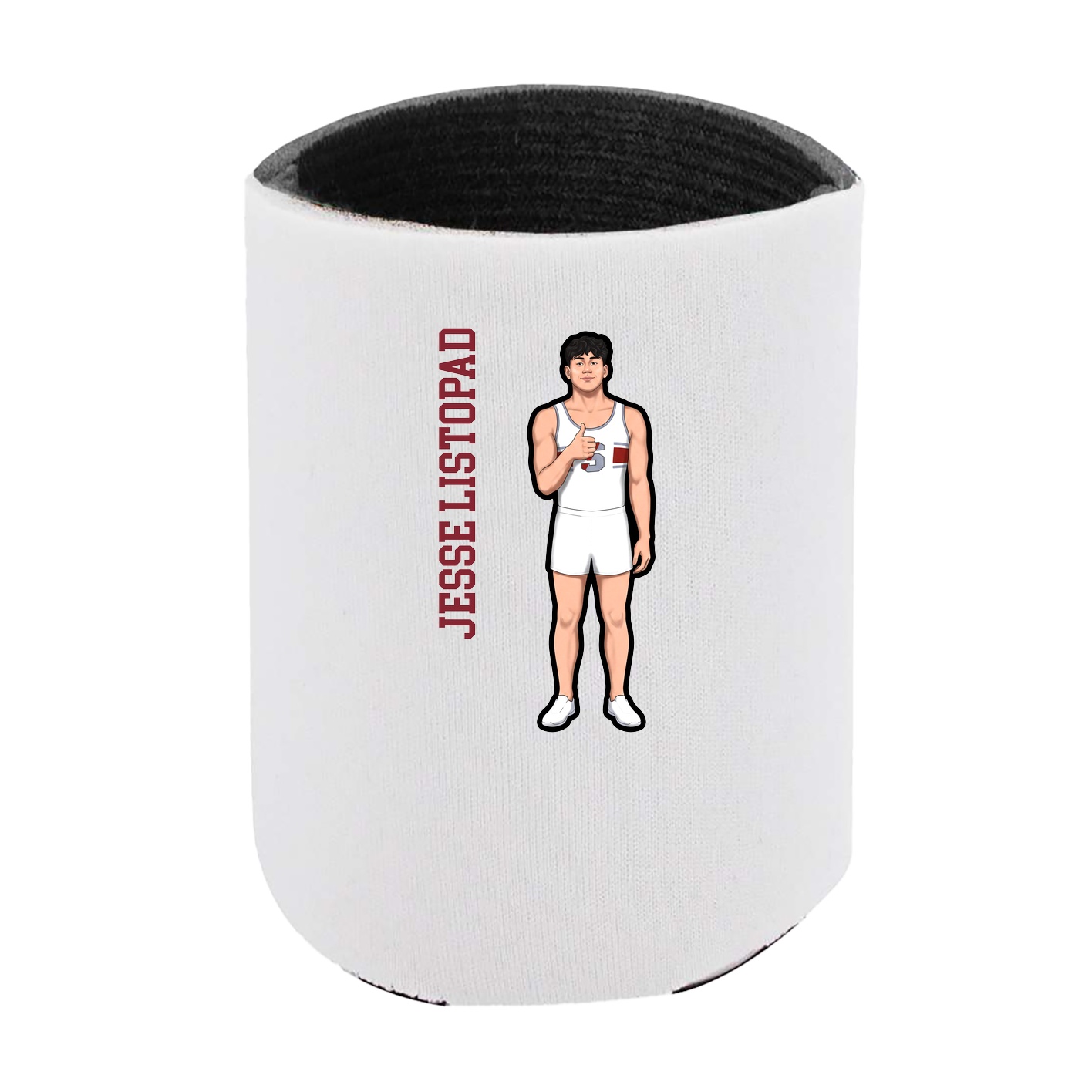 Can Holder — Name Vertical in White