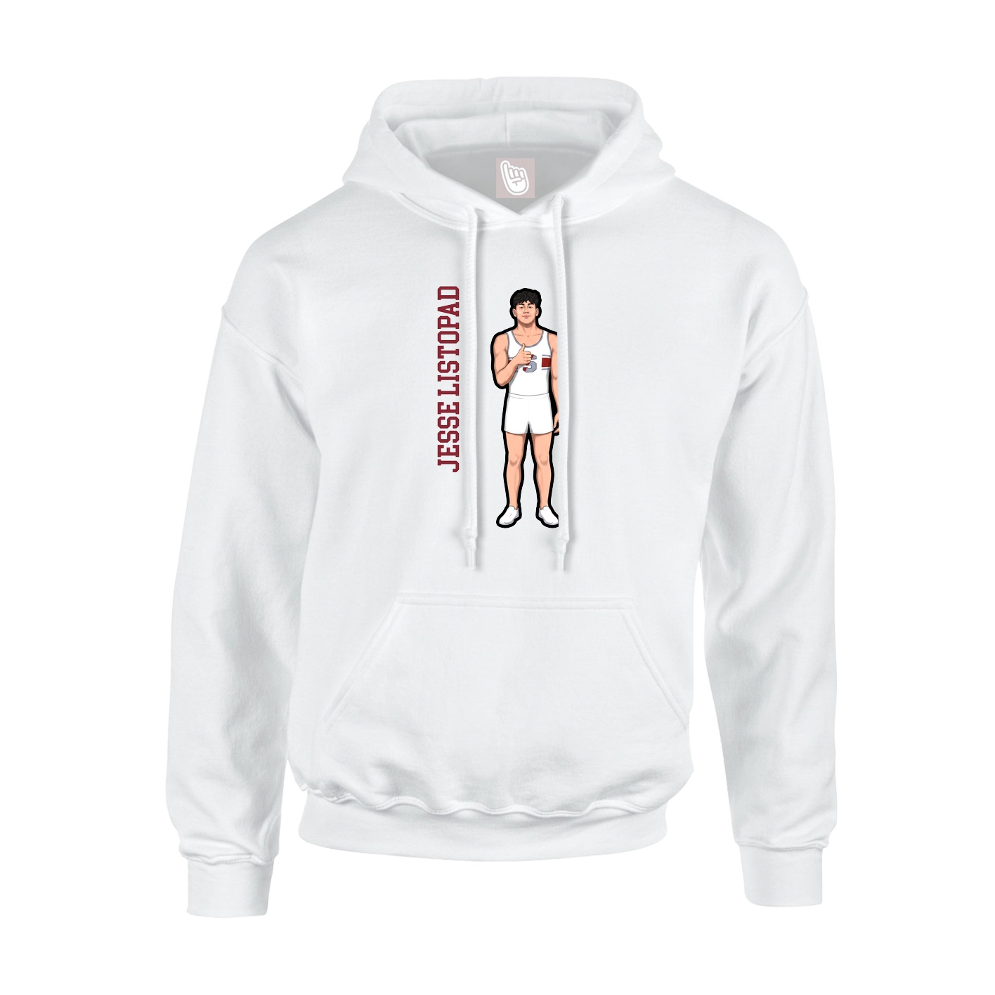 Hoodie — Name Vertical in White