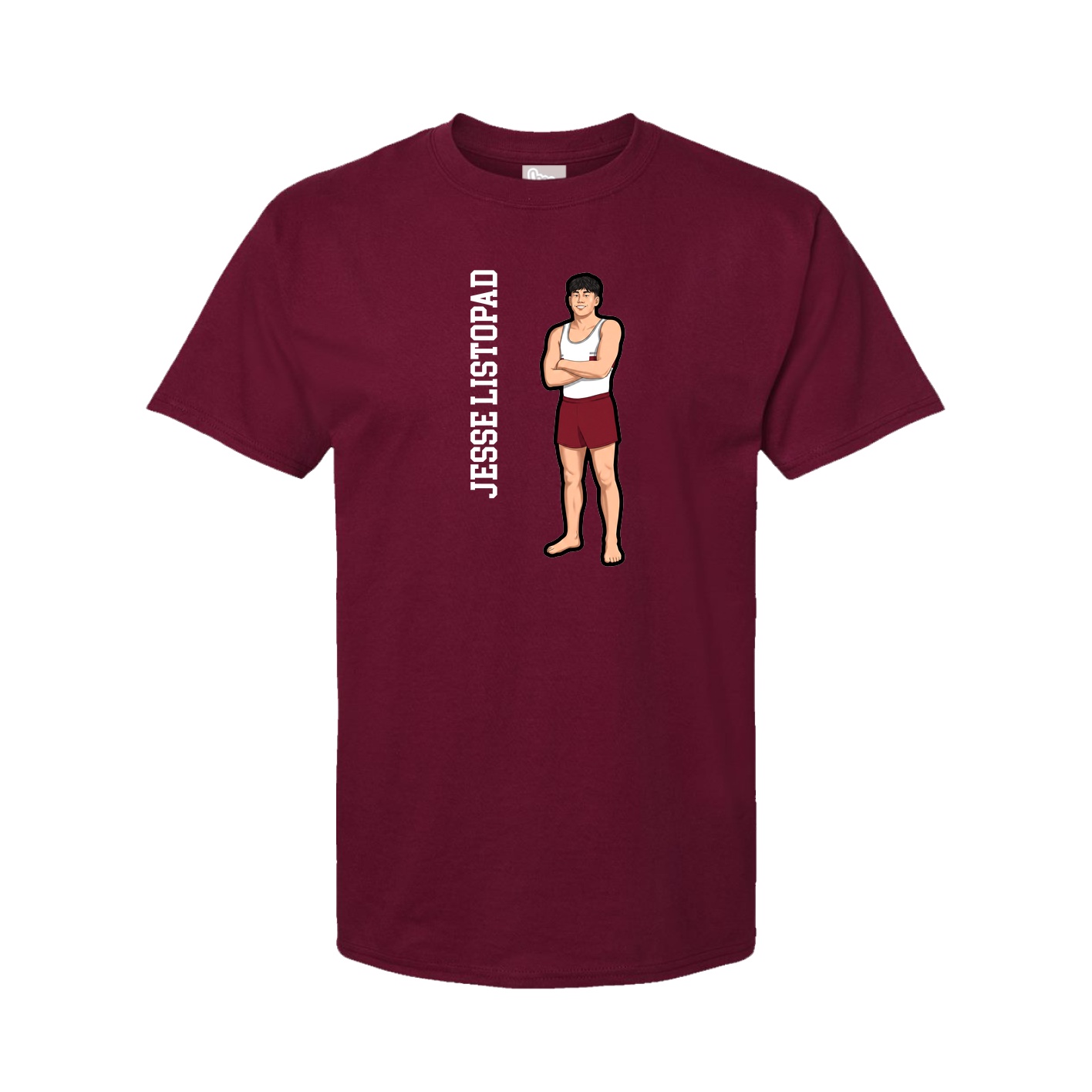 Tee — Name Vertical in Cardinal