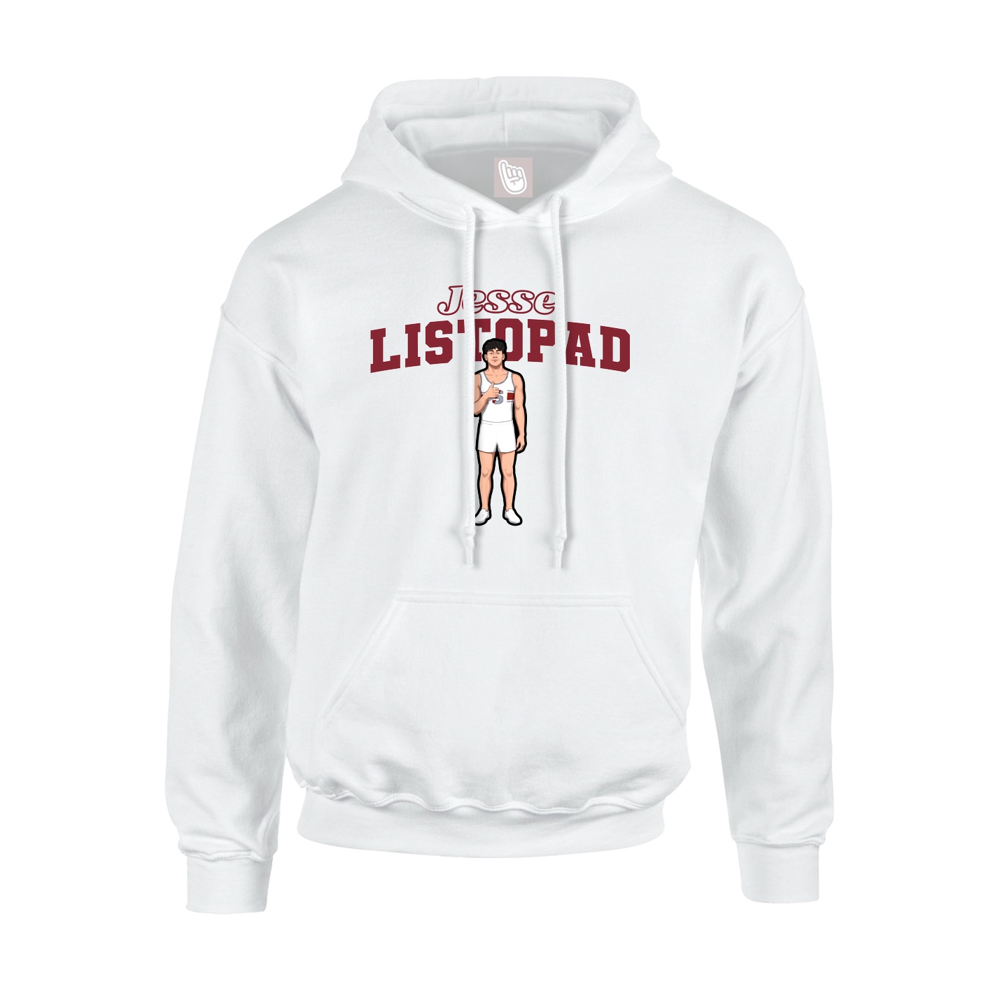 Hoodie — Name Arch in White