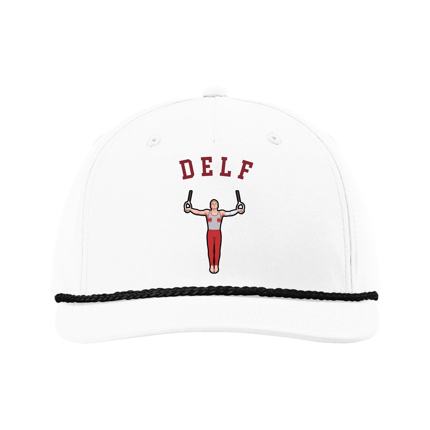 Five-Panel Classic Rope Cap — Shirsey Arch in White