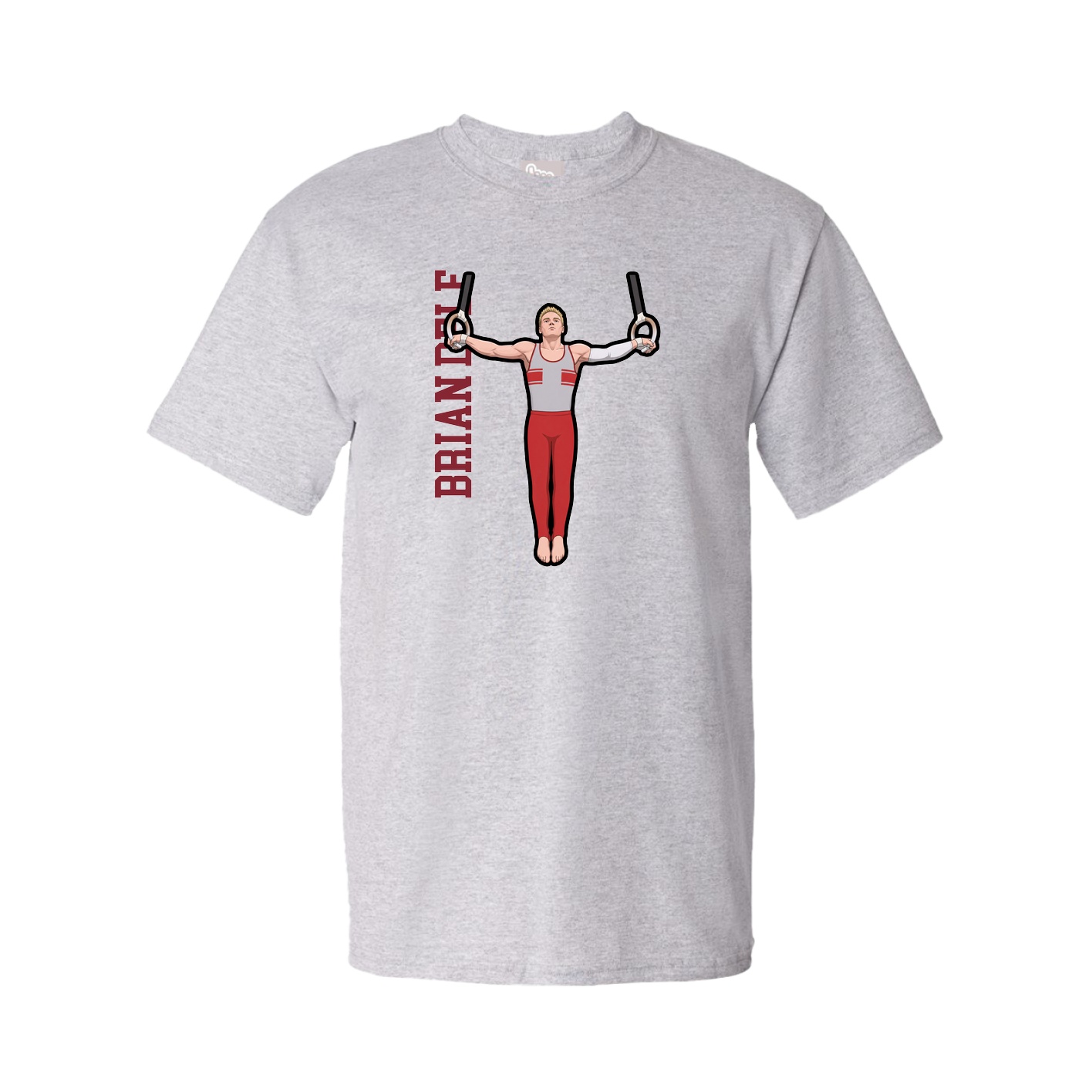 Tee — Name Vertical in Grey