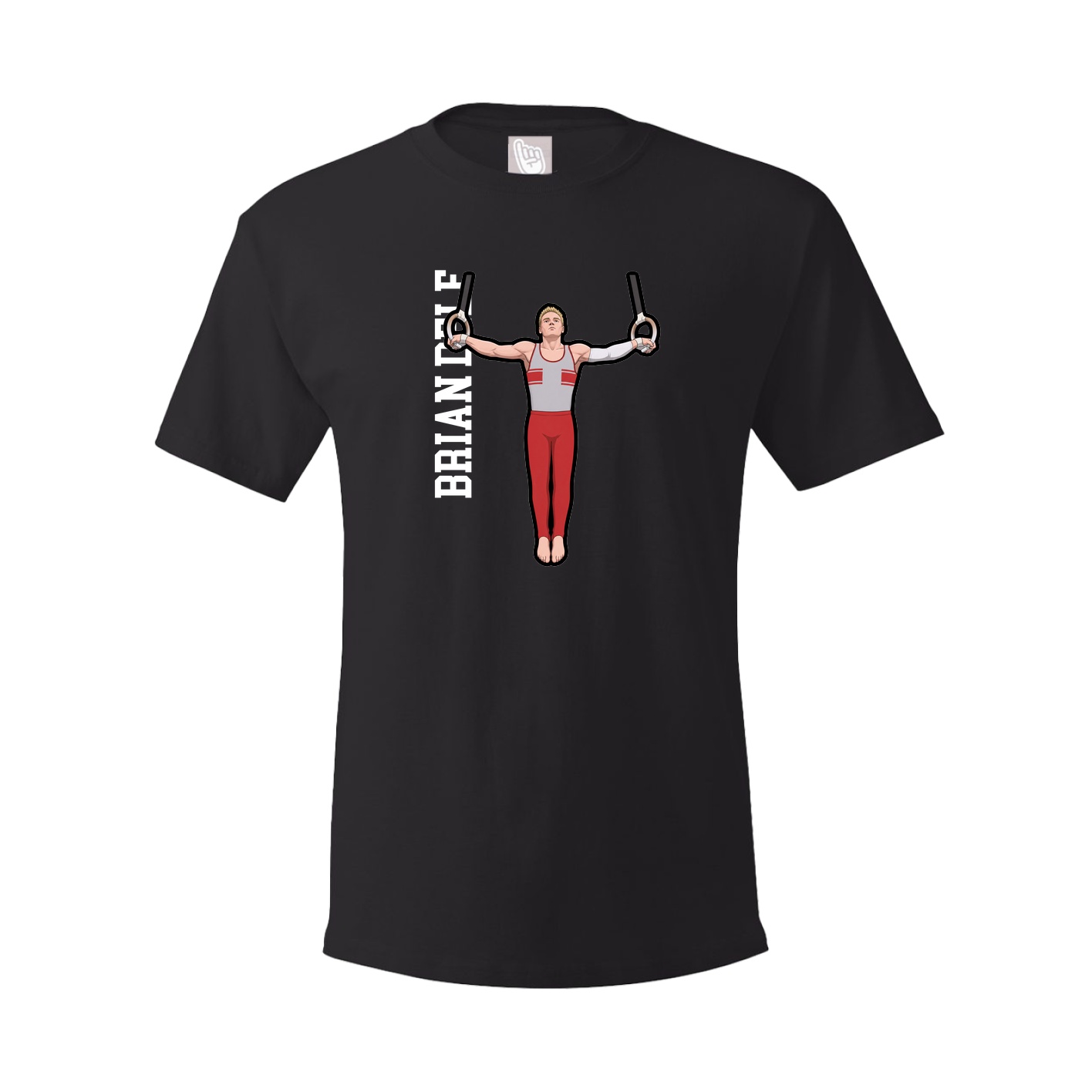 Youth Tee — Name Vertical in Black