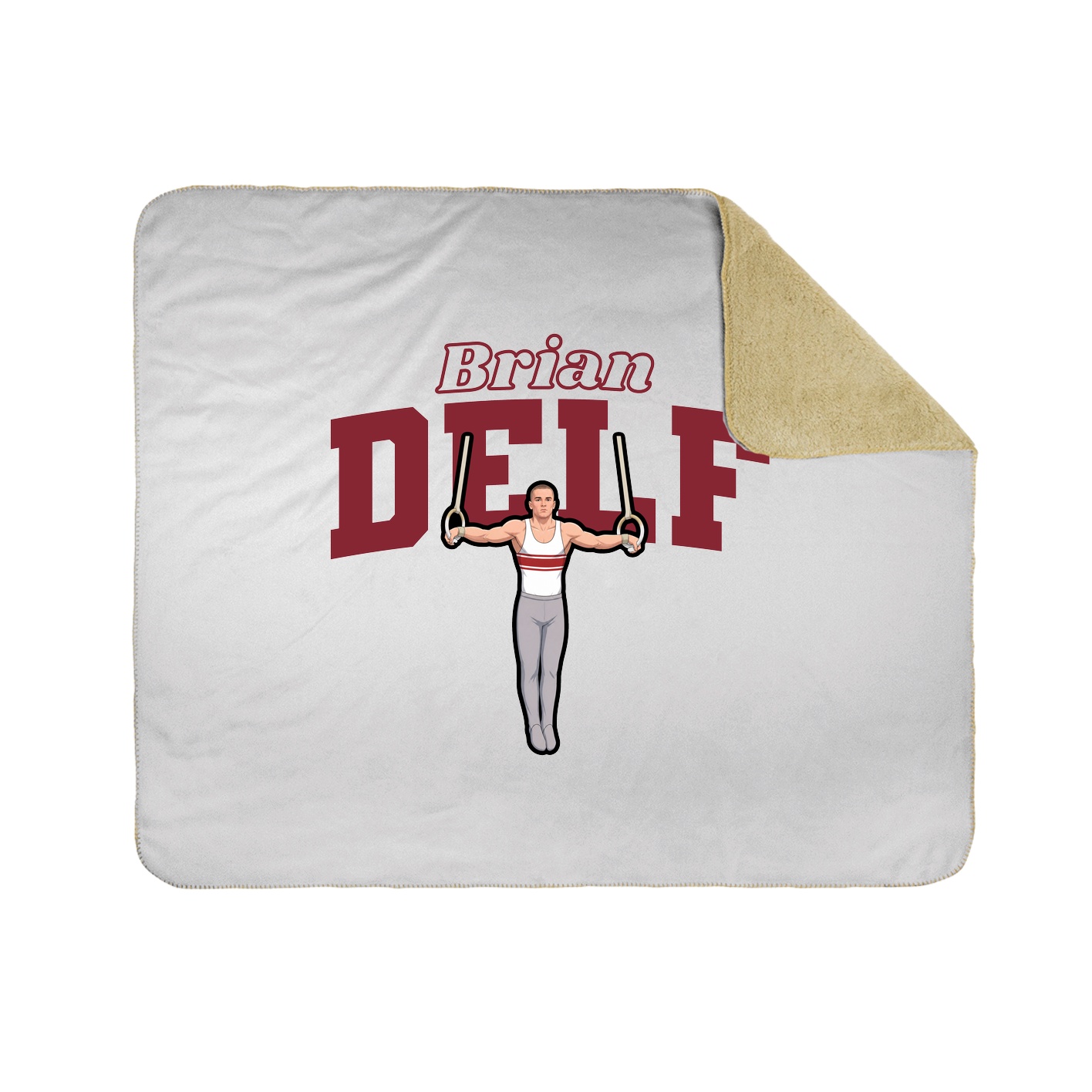 Throw Blanket — Name Arch in White