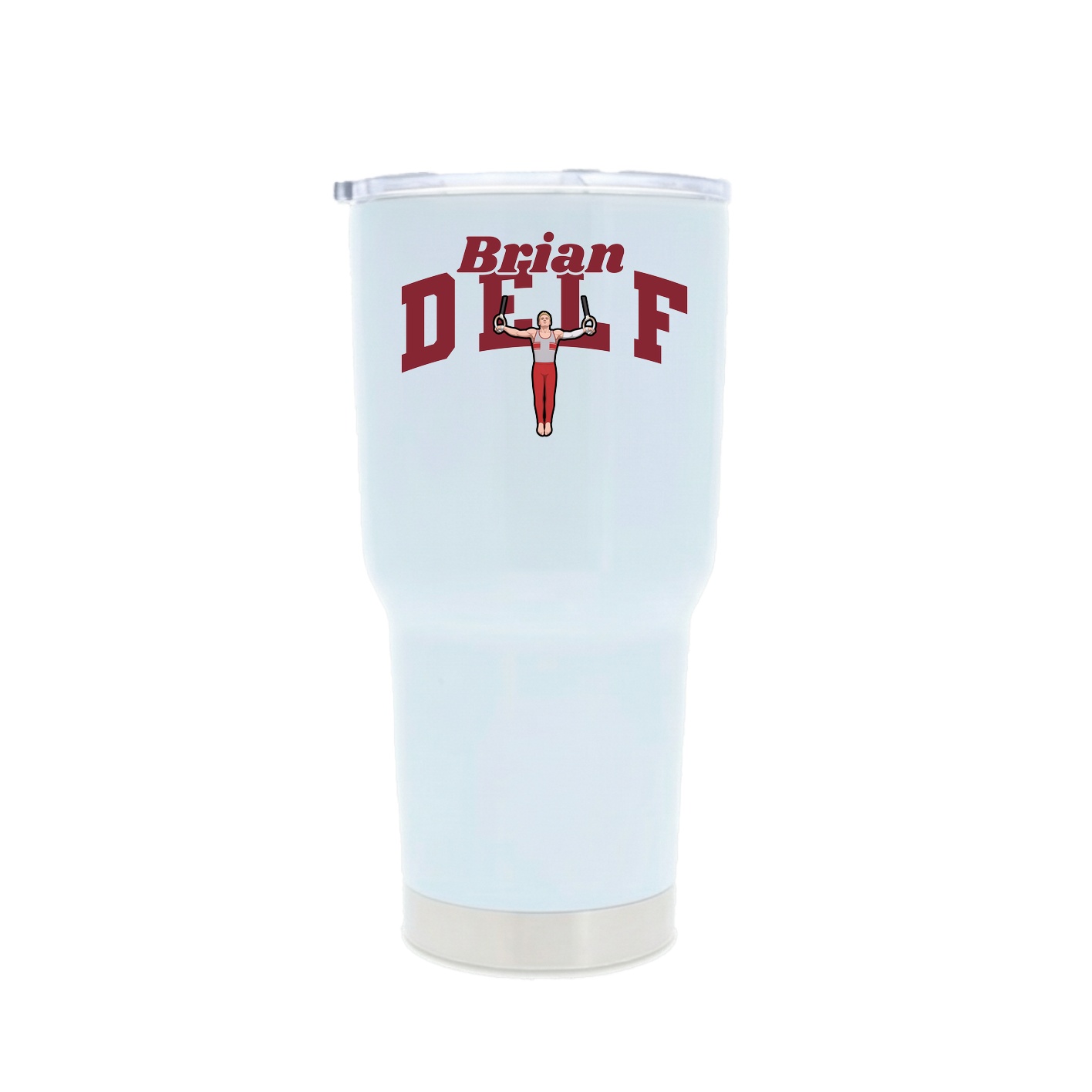 30oz Stainless Steel Tumbler — Signature Arch in White