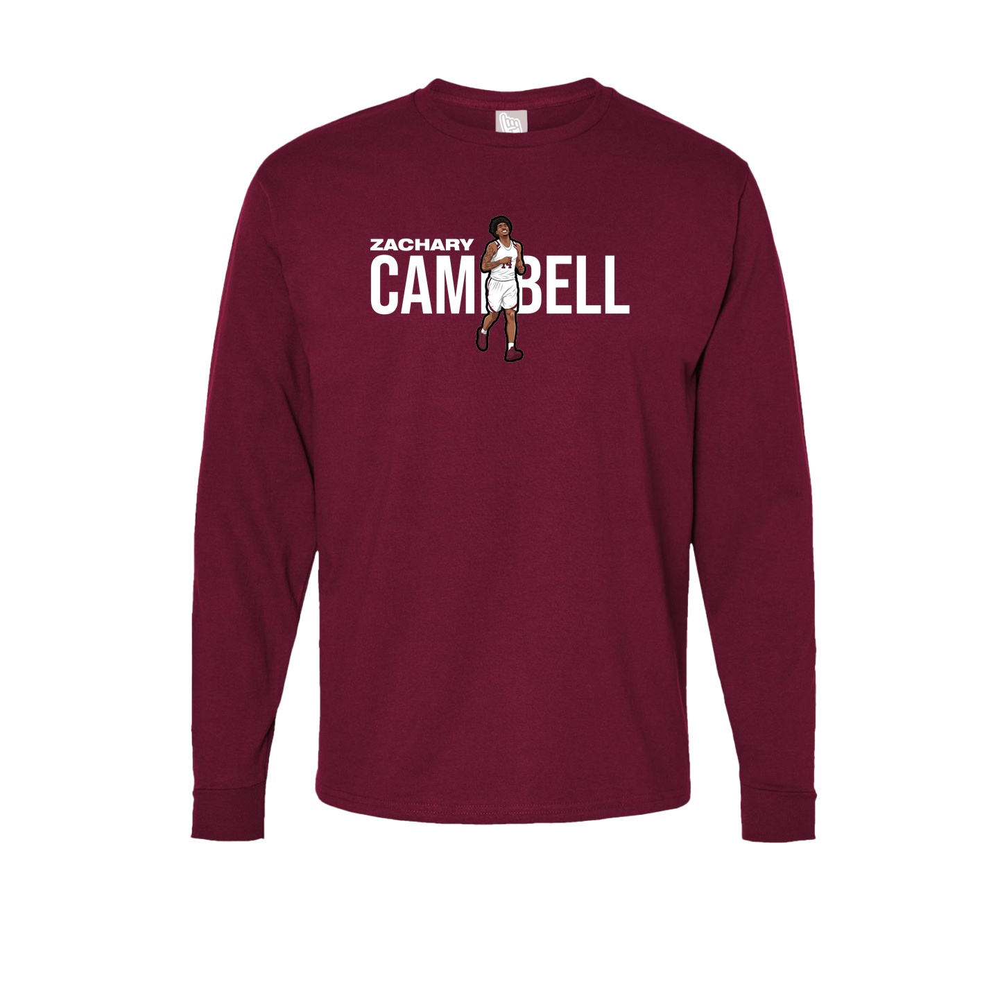 Long Sleeve Tee — Player Name in Cardinal