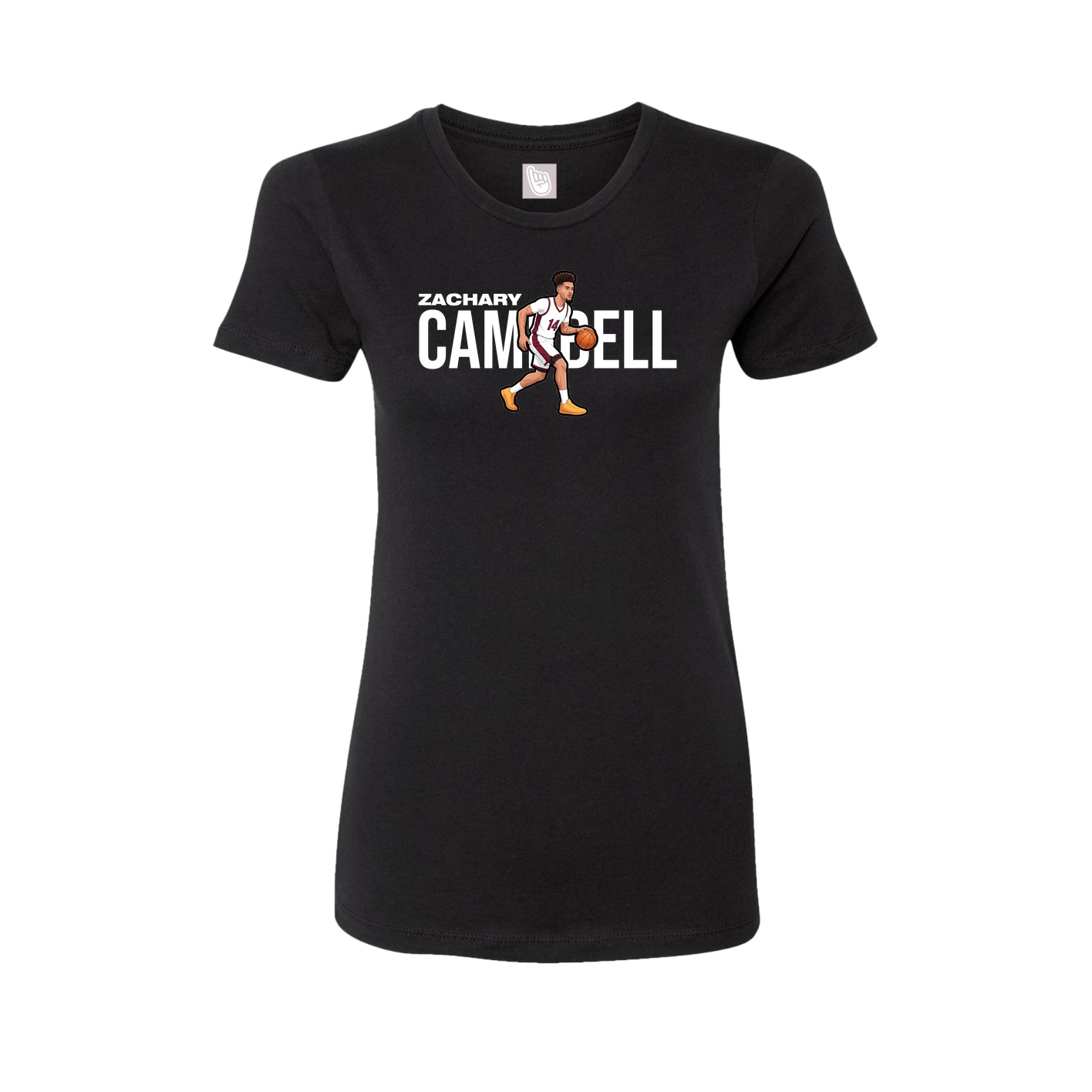 Fitted Women's Tee — Player Name in Black