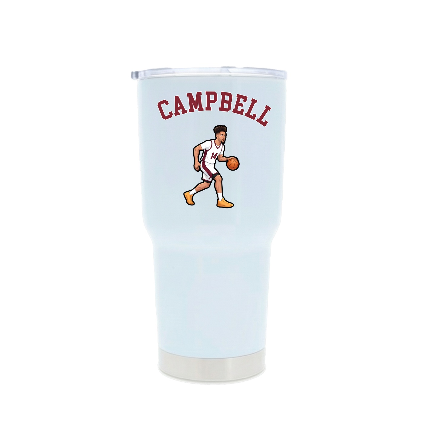 30oz Stainless Steel Tumbler — Shirsey Arch in White