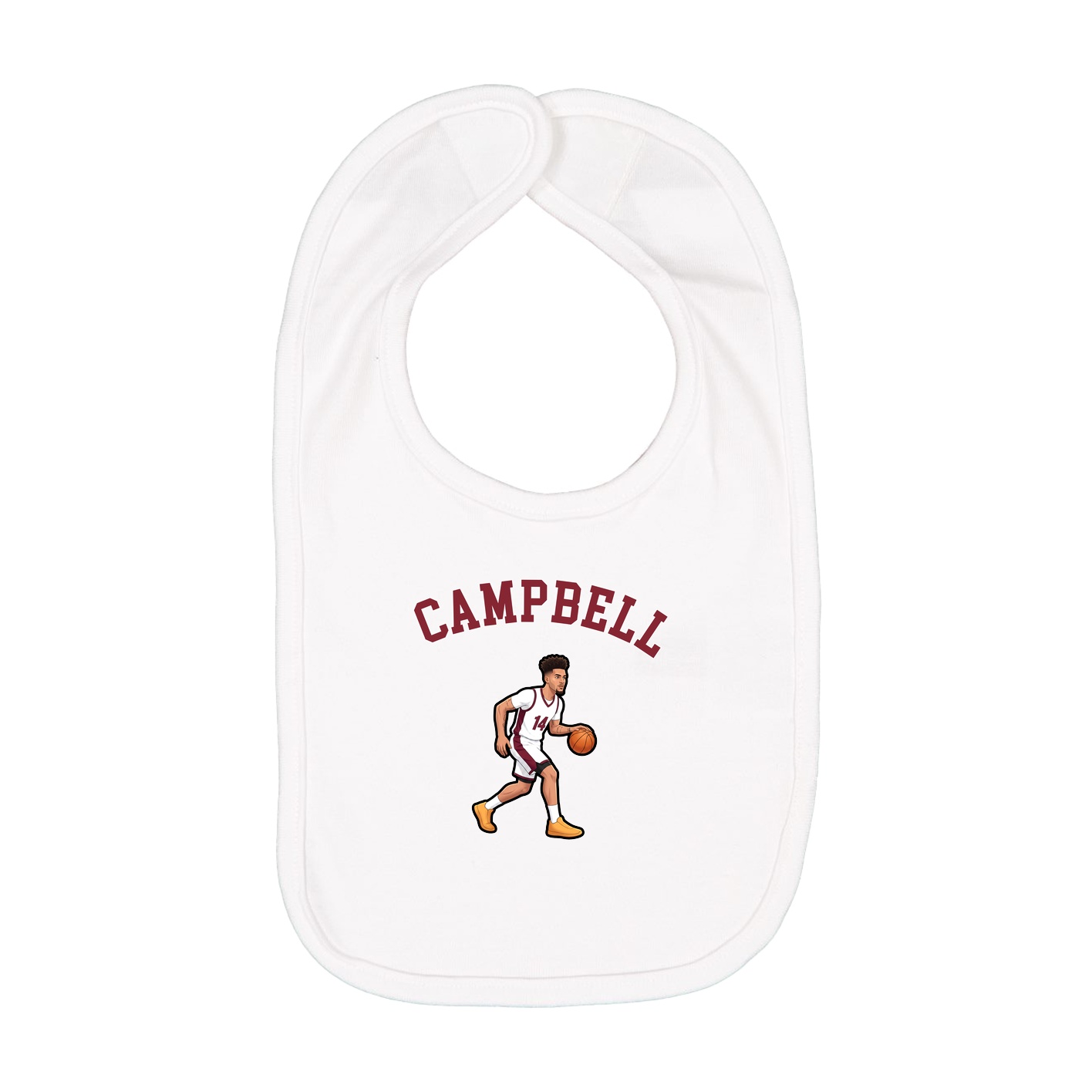 Infant Bib — Shirsey Arch in White
