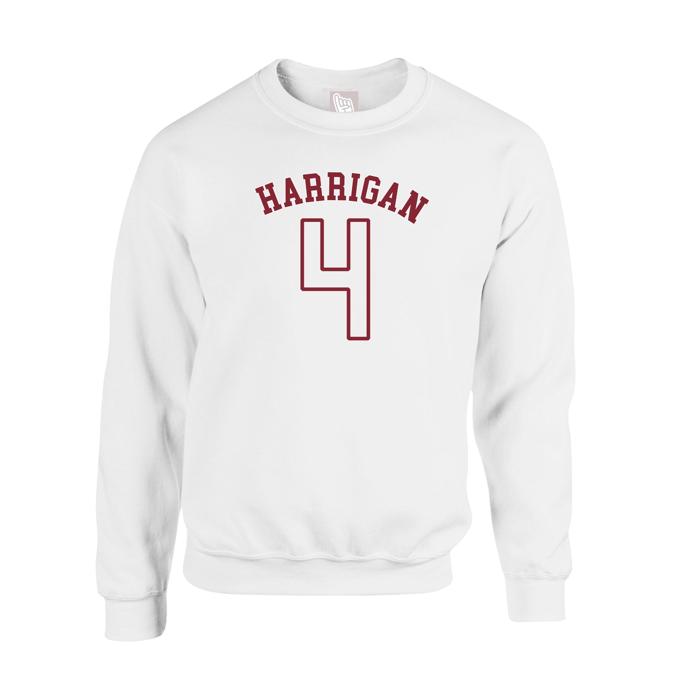 Fleece Crew — Shirsey Arch in White