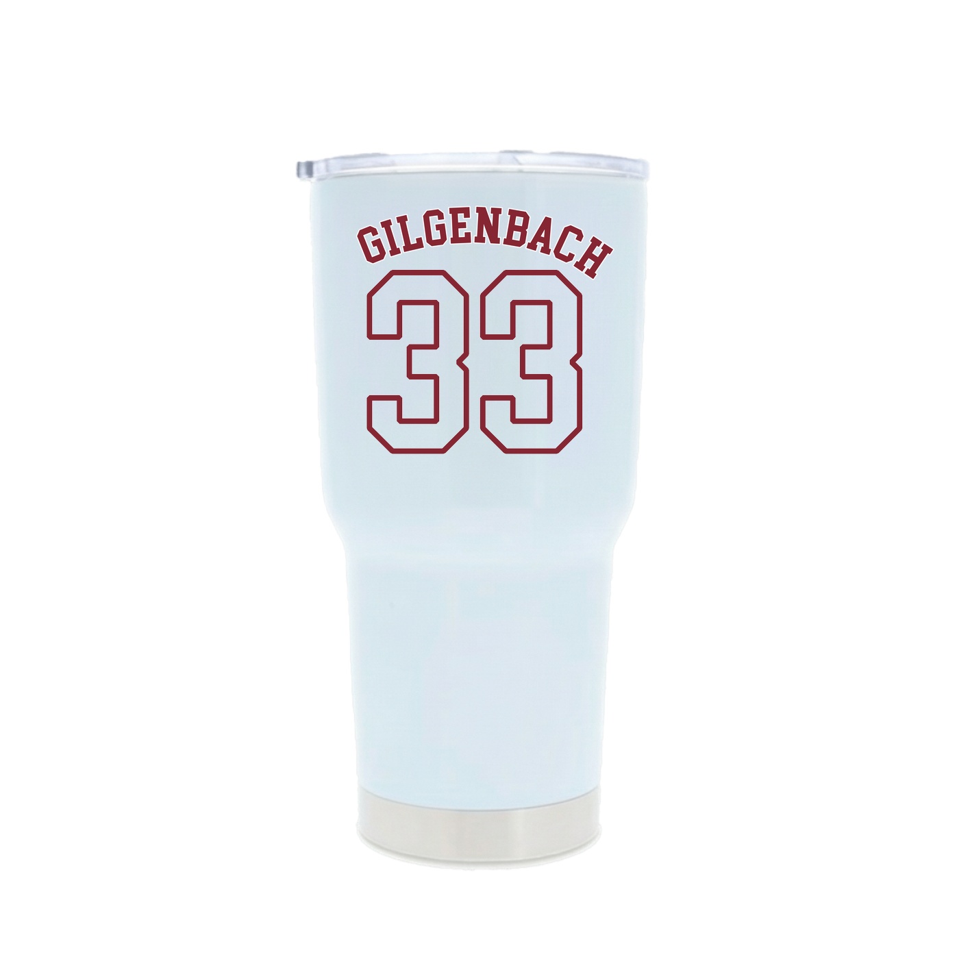 30oz Stainless Steel Tumbler — Shirsey Arch in White
