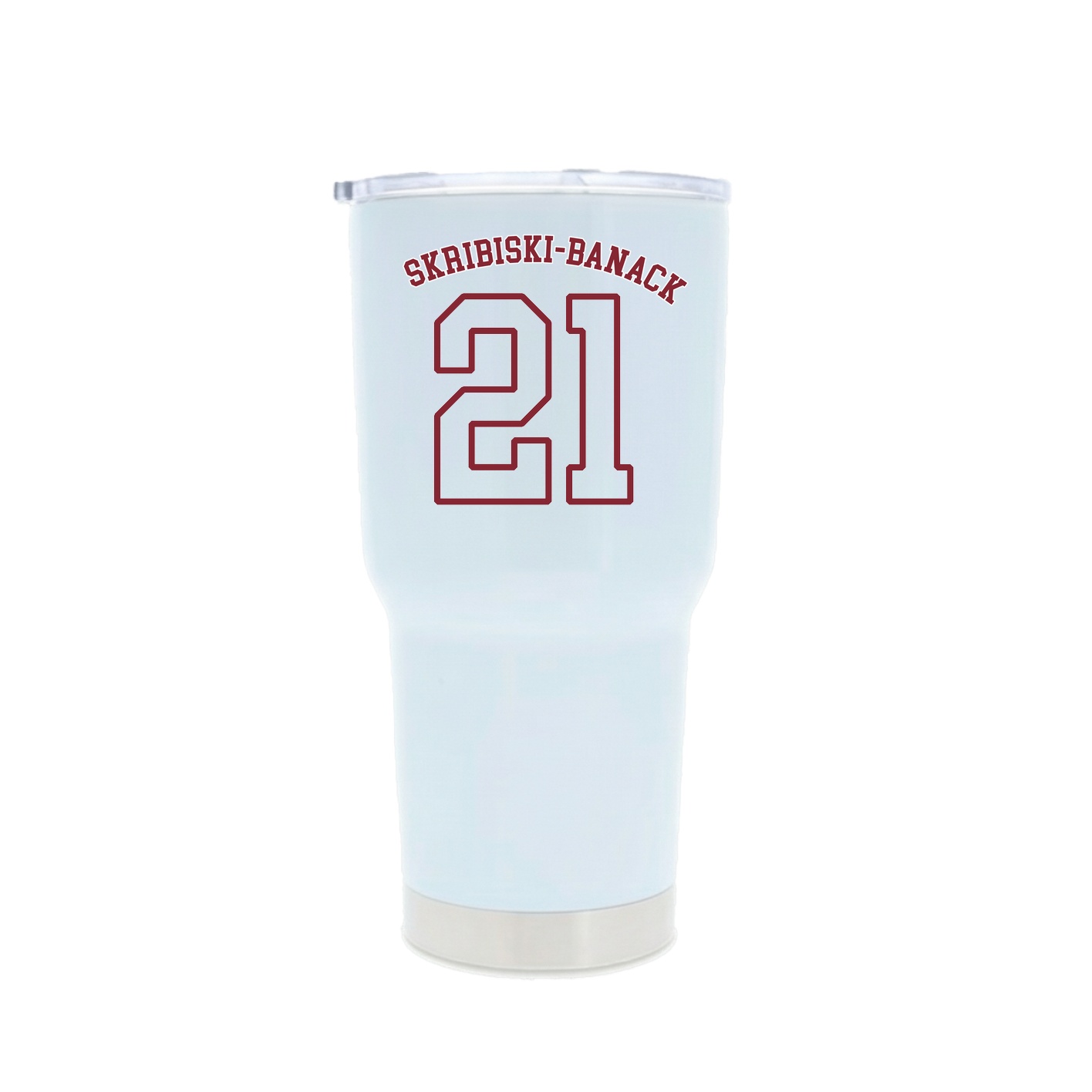 30oz Stainless Steel Tumbler — Shirsey Arch in White