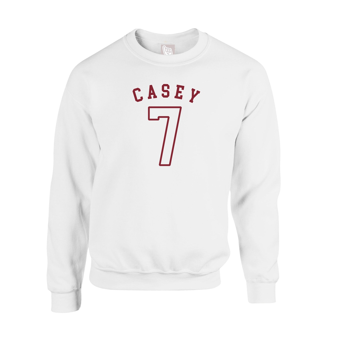 Fleece Crew — Shirsey Arch in White