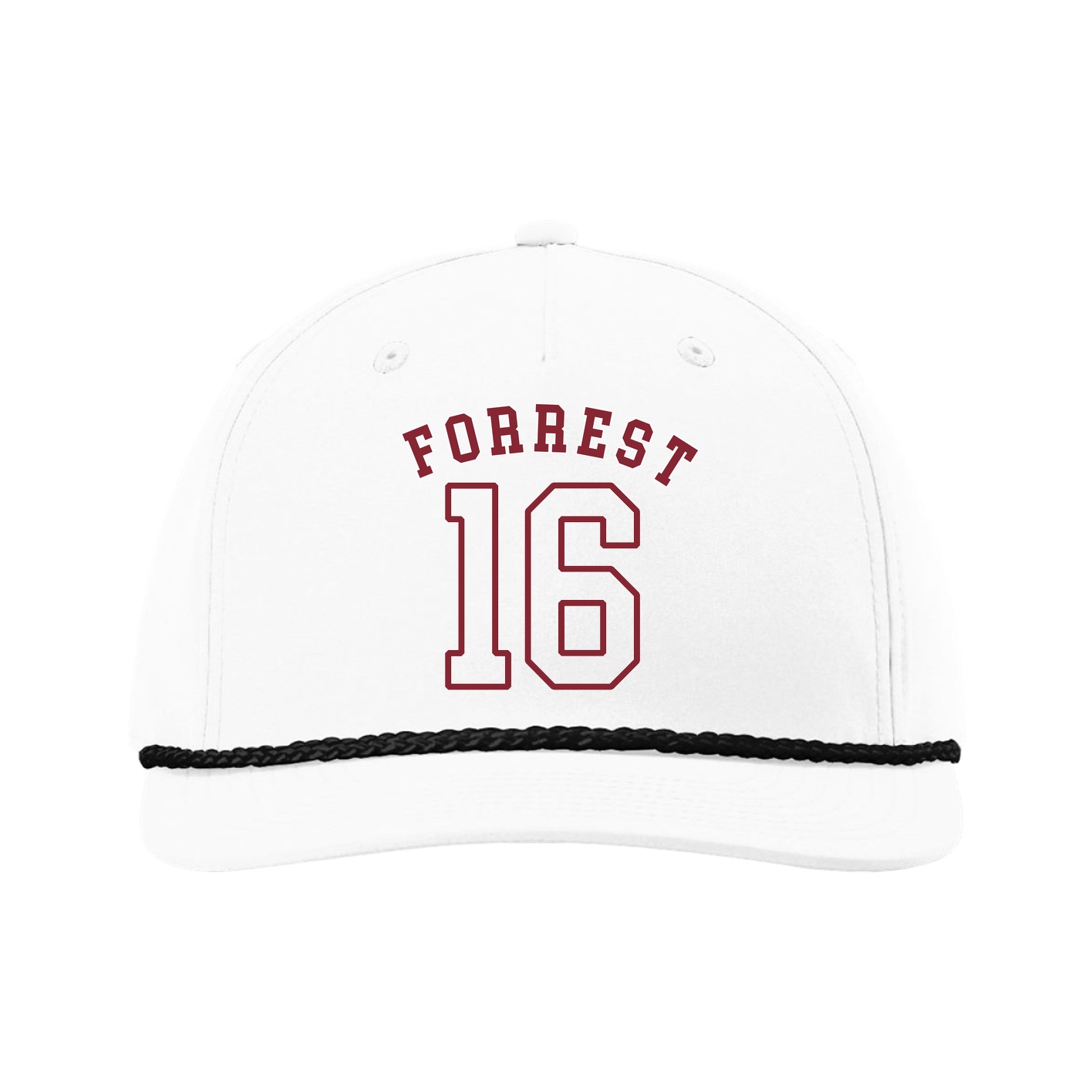 Five-Panel Classic Rope Cap — Shirsey Arch in White