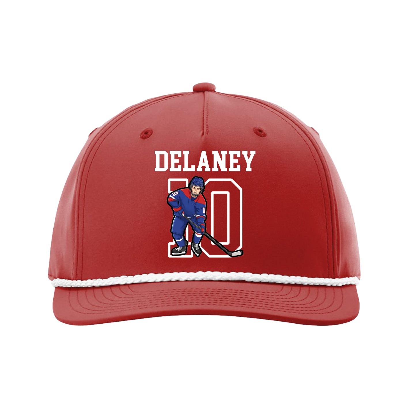 Five-Panel Classic Rope Cap — Shirsey in Red